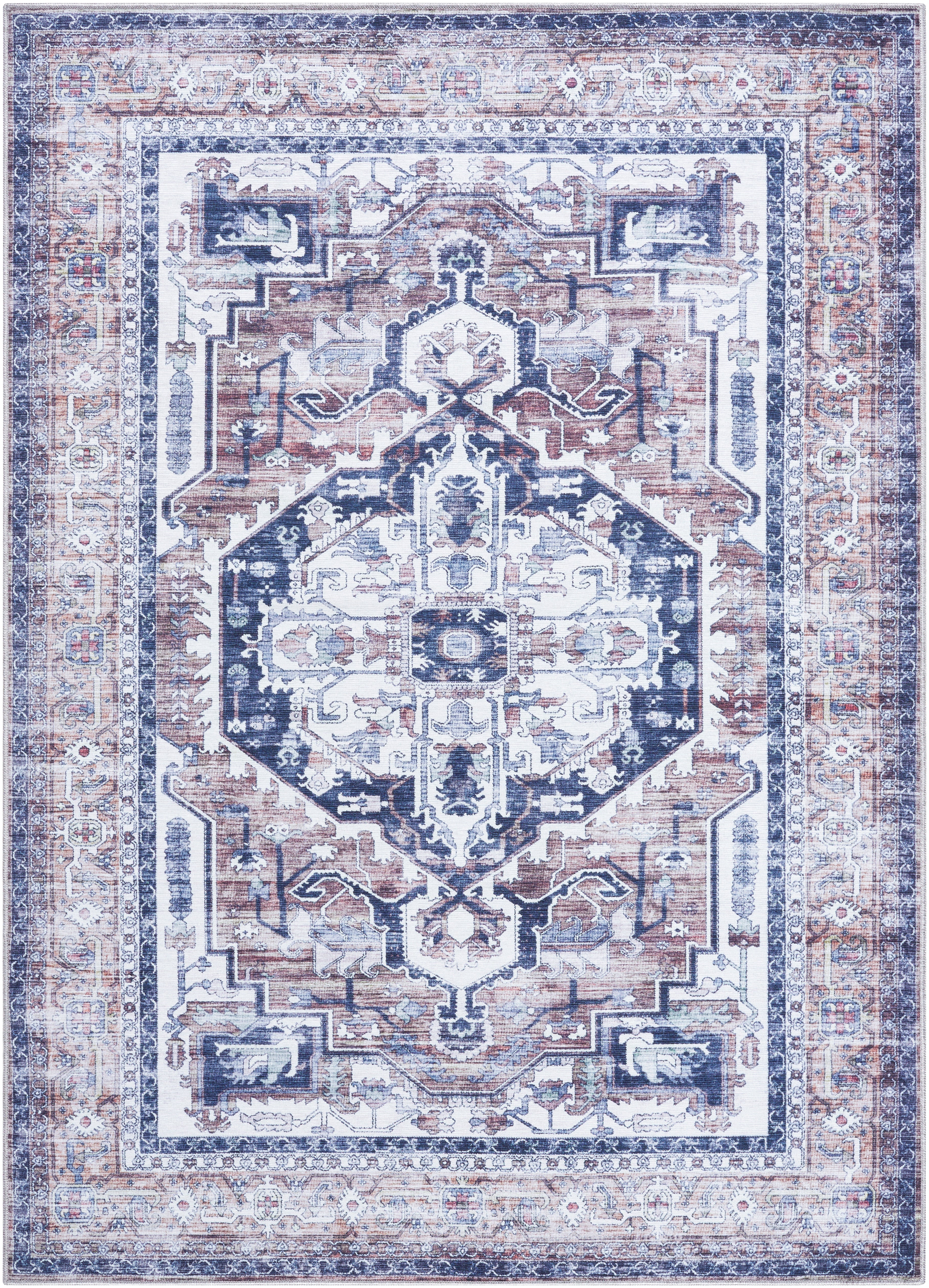 Surya Georgina GOR-2301 Cream Machine Washable Area Rug by LIVABLISS