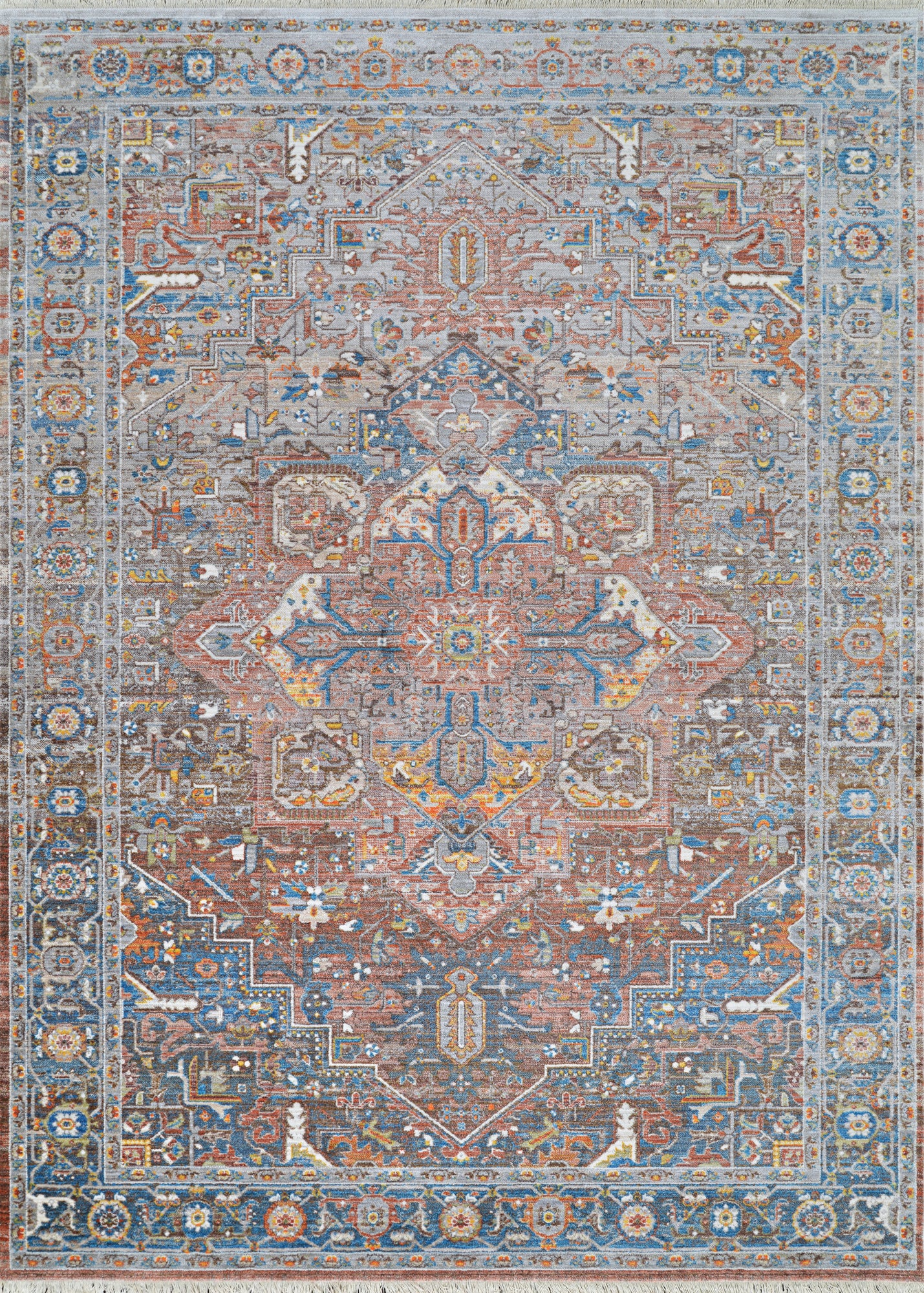 Couristan Halli Kerman H724-3100 Brick Area rug