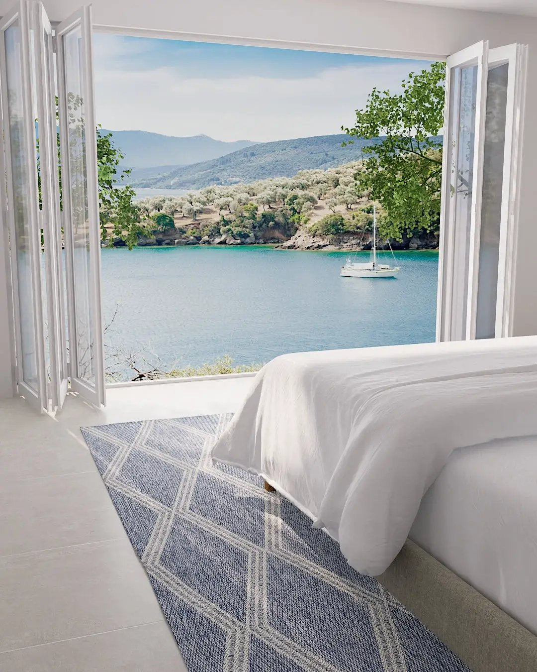 Hampton HAM-5 Blue Area Rug by Momeni