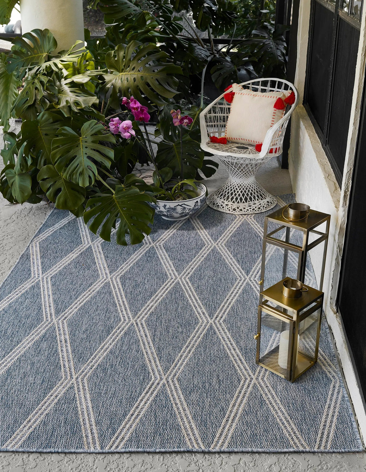 Hampton HAM-5 Blue Area Rug by Momeni