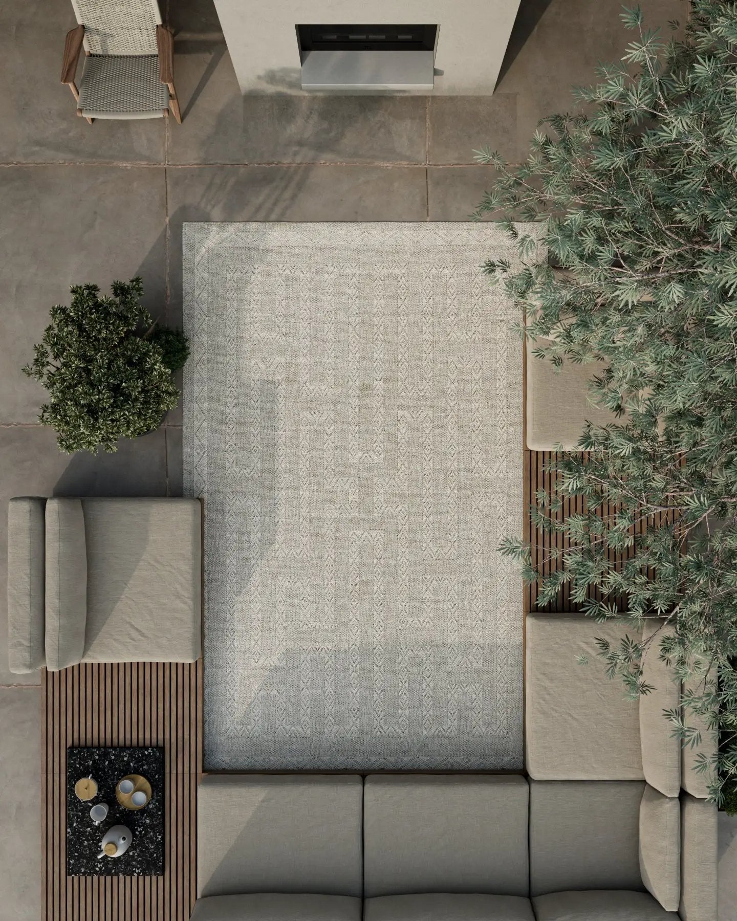 Hampton HAM-8 Gray Area Rug by Momeni