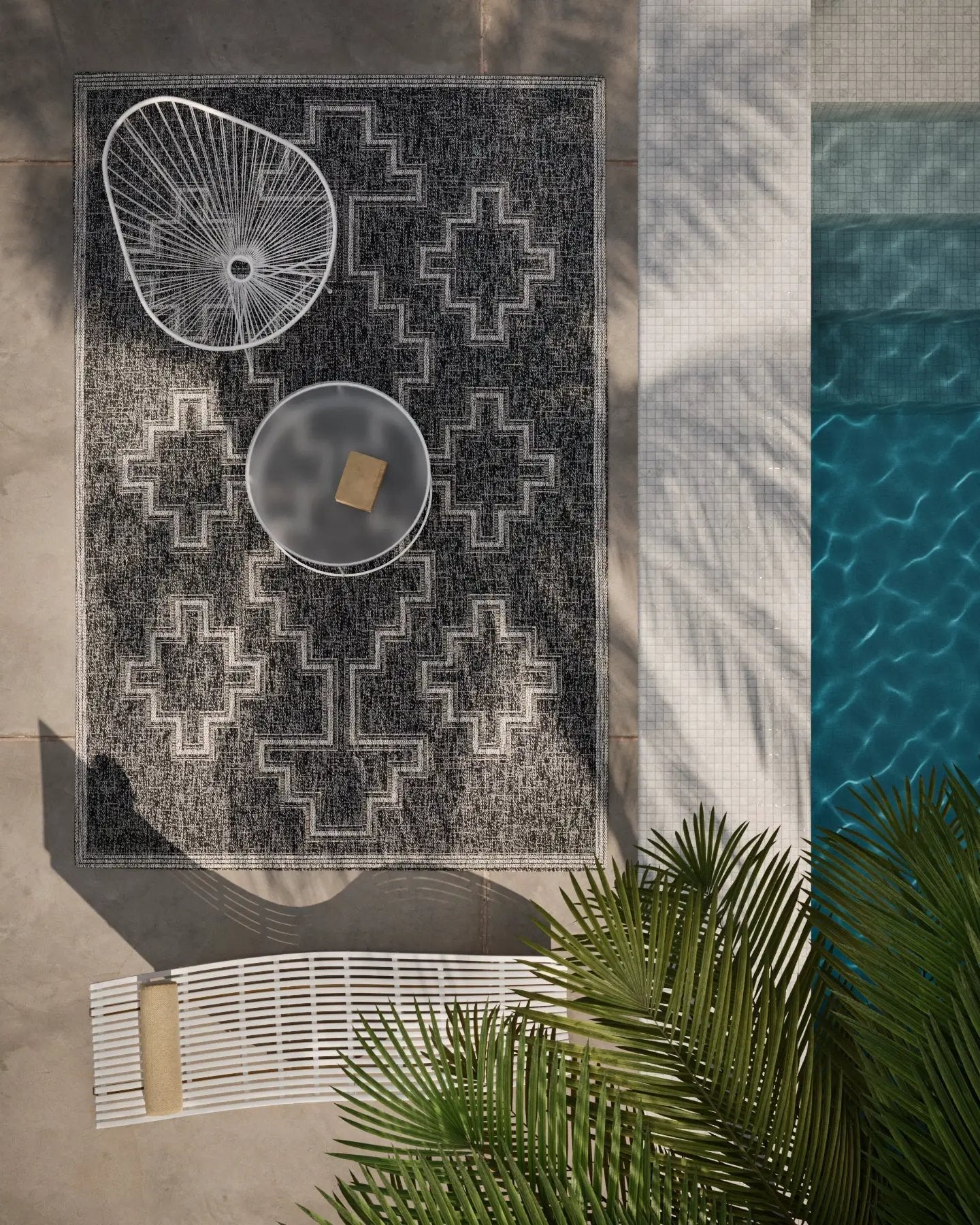 Hampton HAM-9 Black Area Rug by Momeni