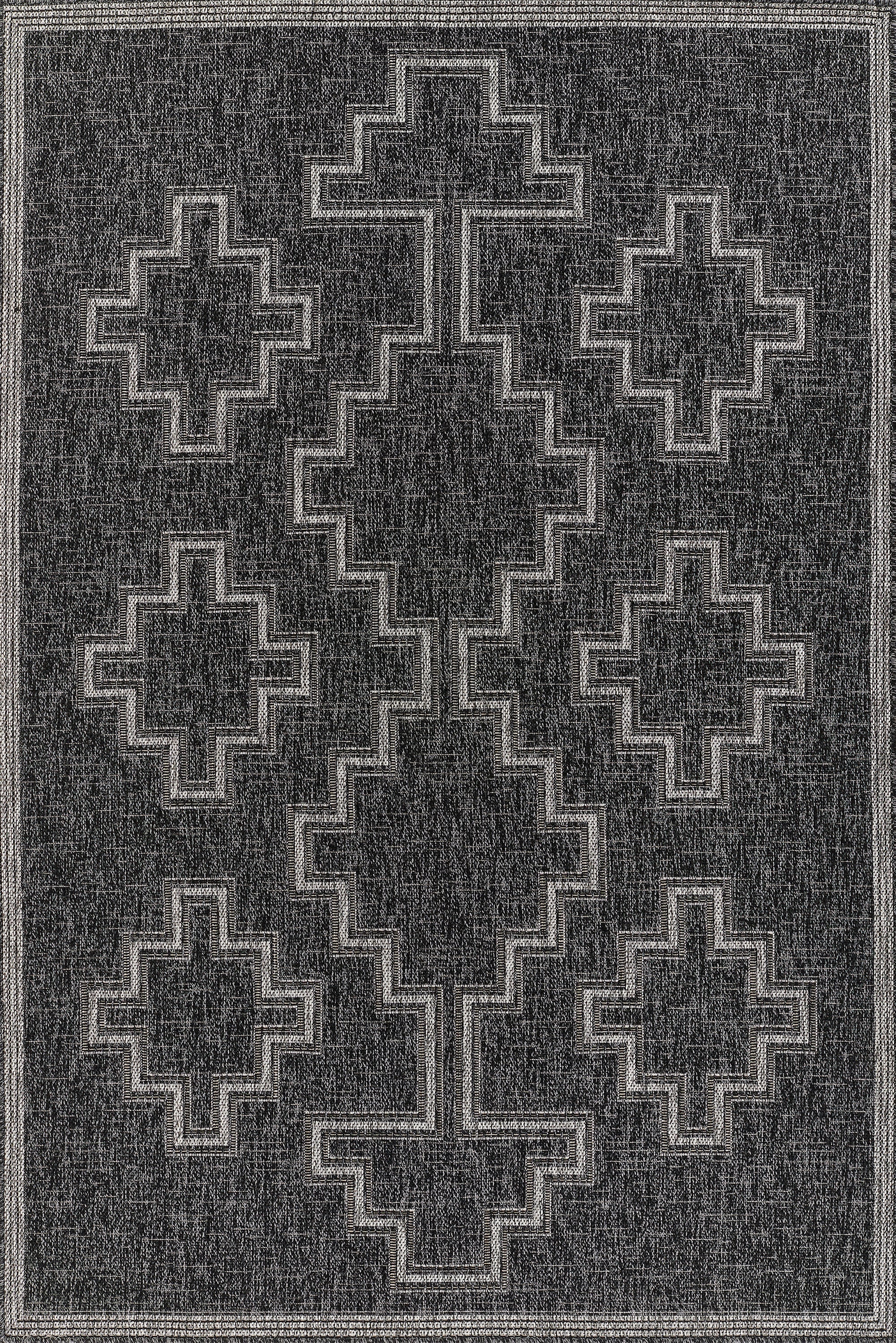 Momeni Hampton HAM-9 Black Indoor/Outdoor Area Rug