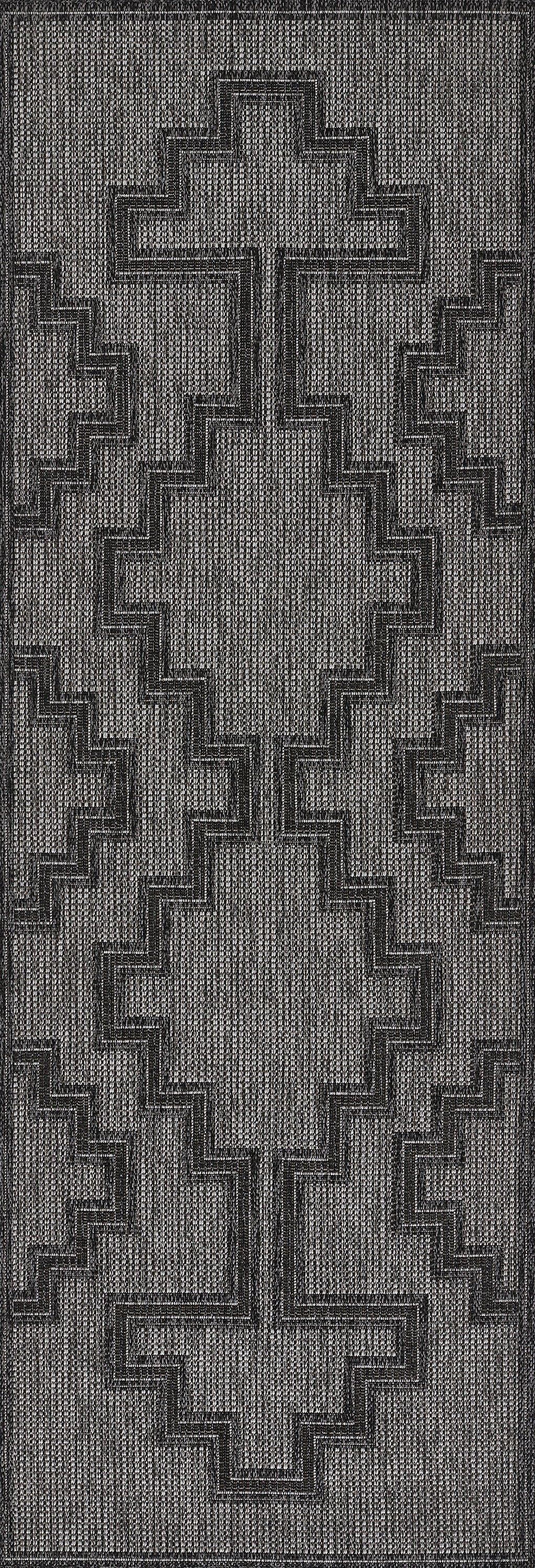 Momeni Hampton HAM-9 Charcoal Indoor/Outdoor Area Rug