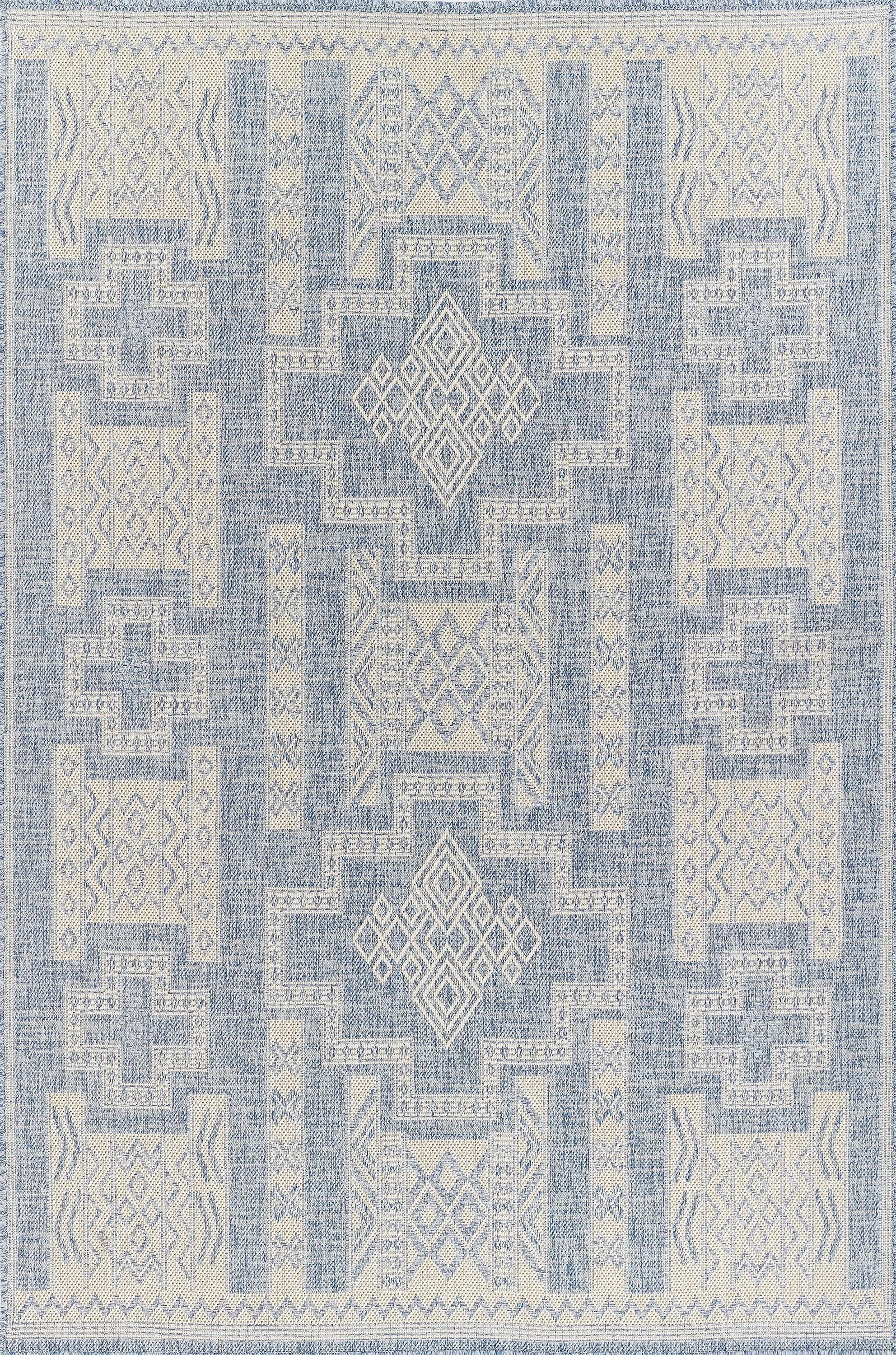Hampton HAM-10 Blue Area Rug by Momeni