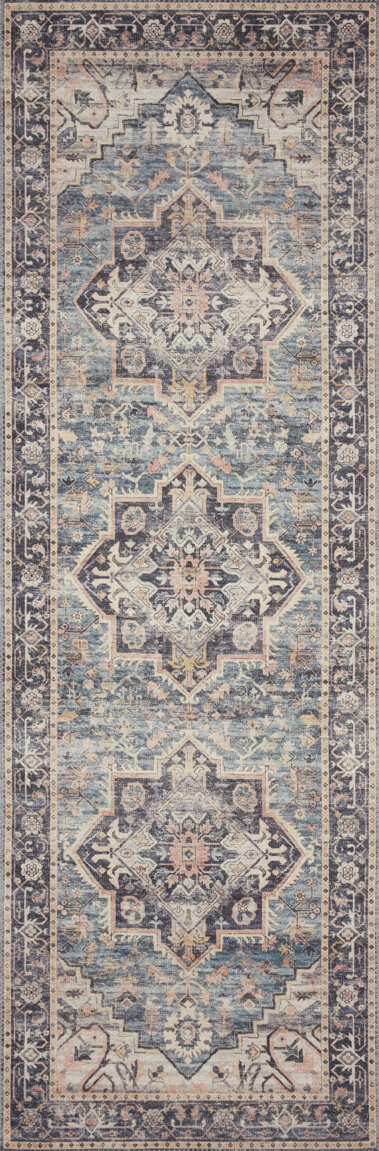 Hathaway HTH-01 Navy / Multi Area Rug by Loloi