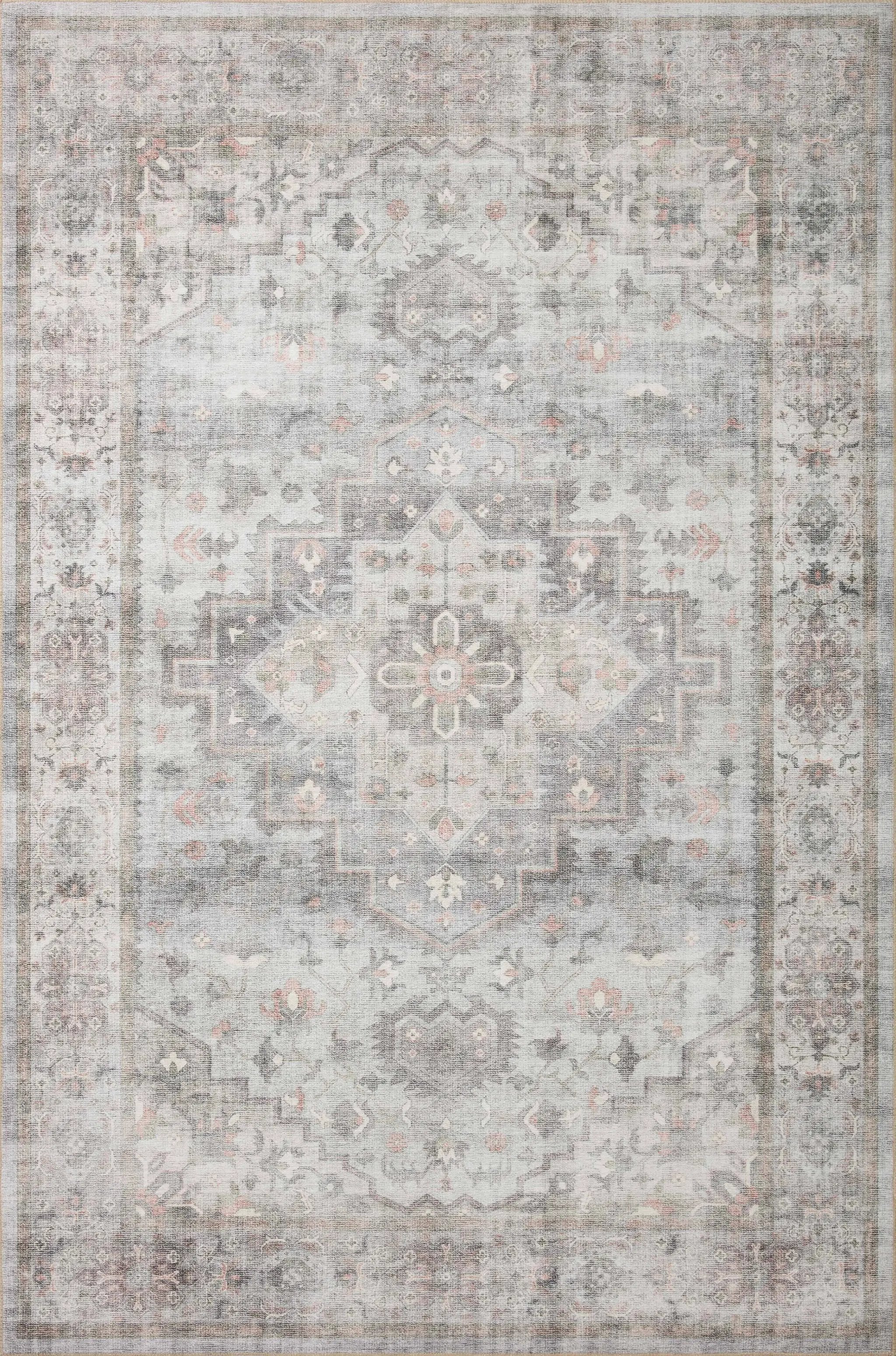 Heidi HEI-02 Dove / Blush Area Rug by Loloi