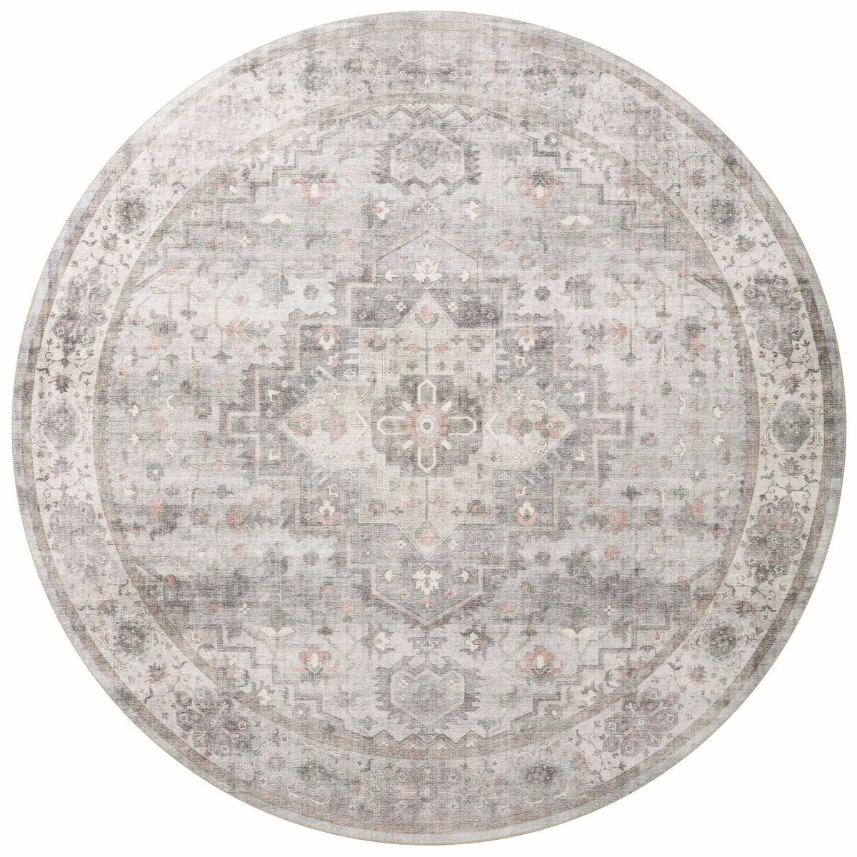 Heidi HEI-02 Dove / Blush Area Rug by Loloi