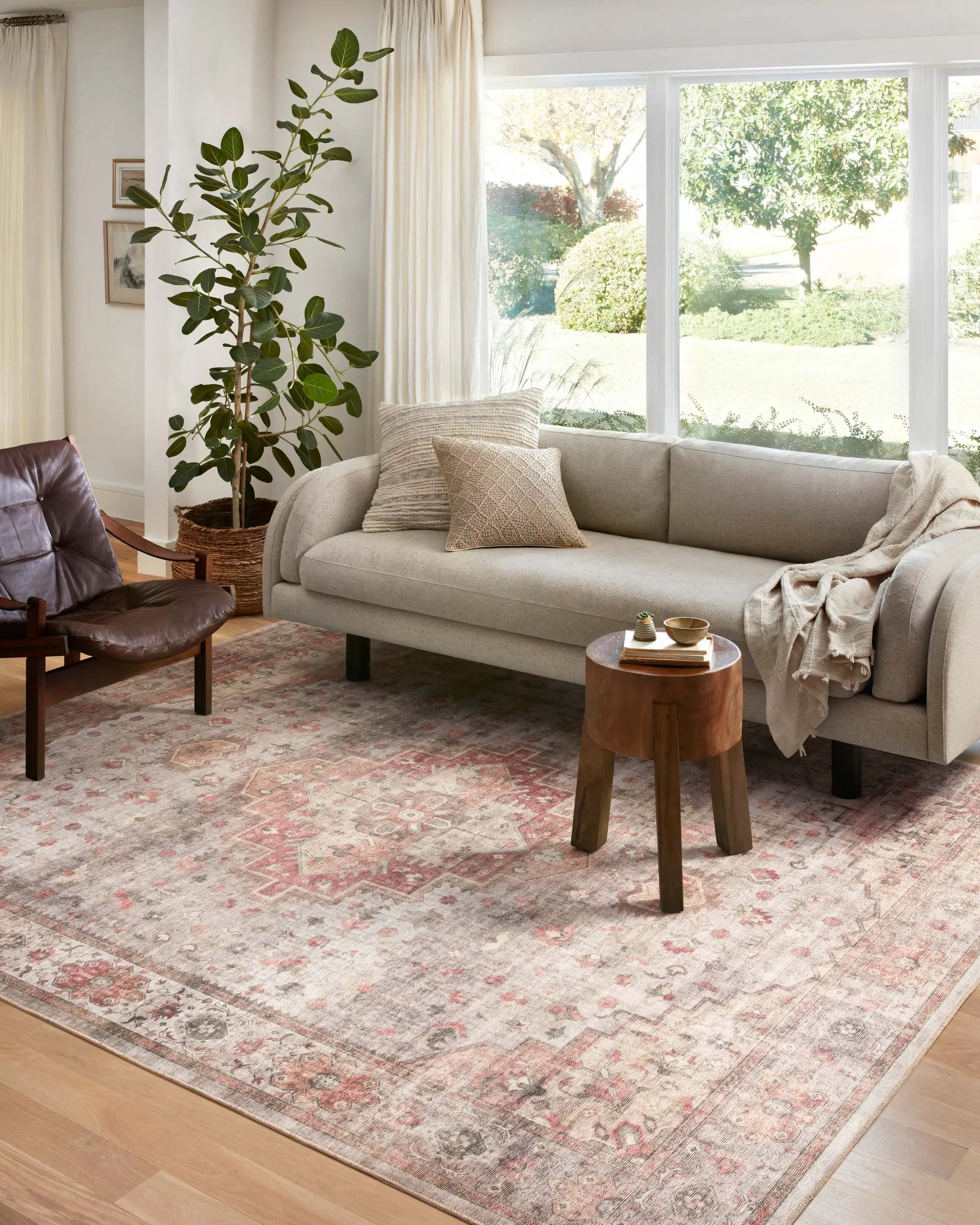 Heidi HEI-02 Dove / Spice Area Rug by Loloi