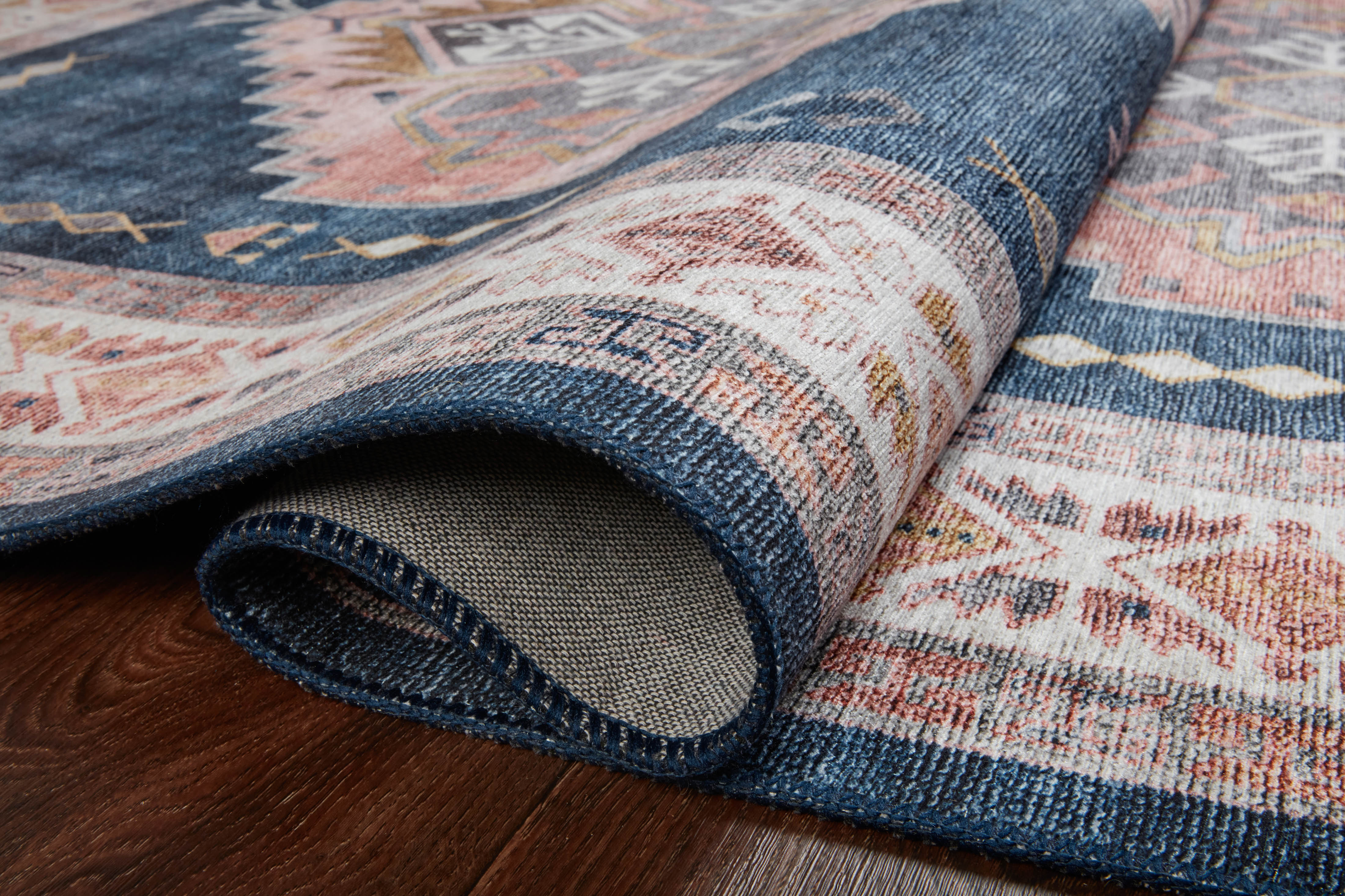 Loloi Heidi HEI-03 Denim / Blush Area Rug