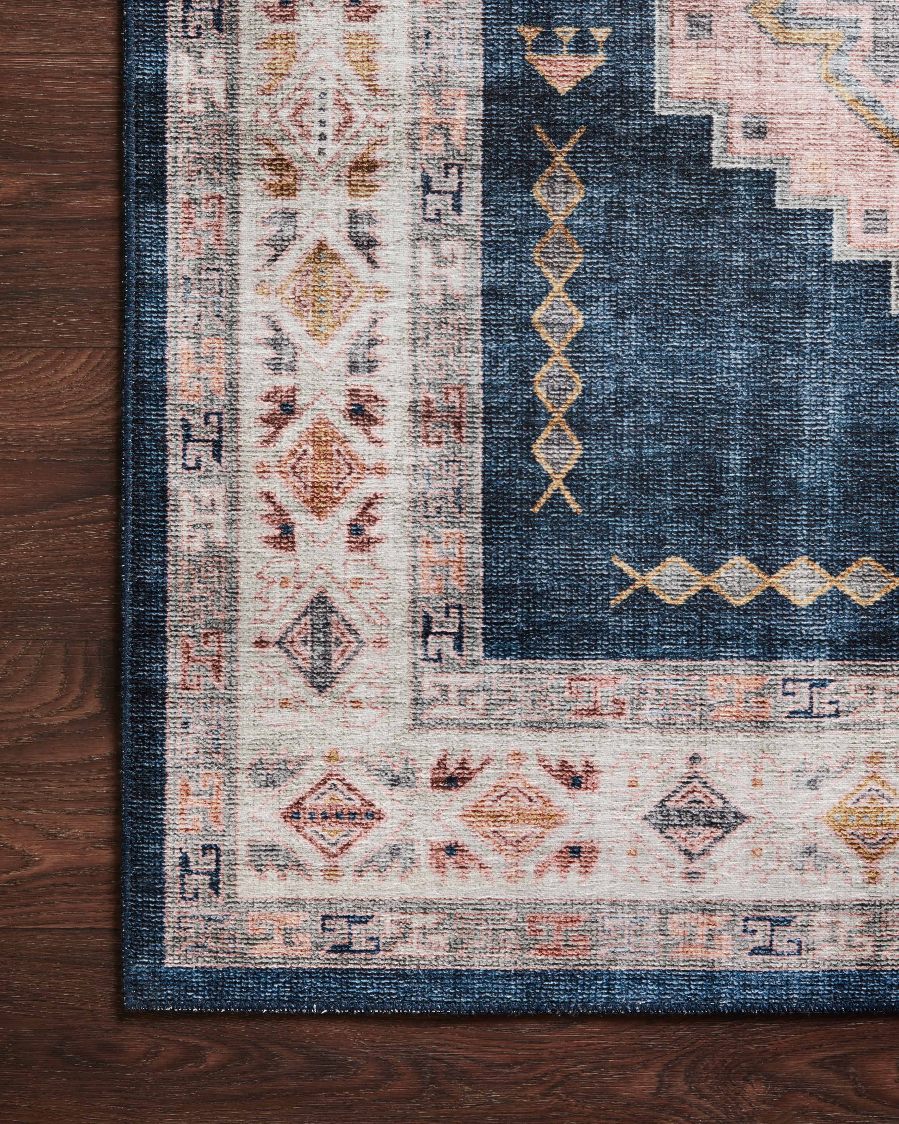 Loloi Heidi HEI-03 Denim / Blush Area Rug