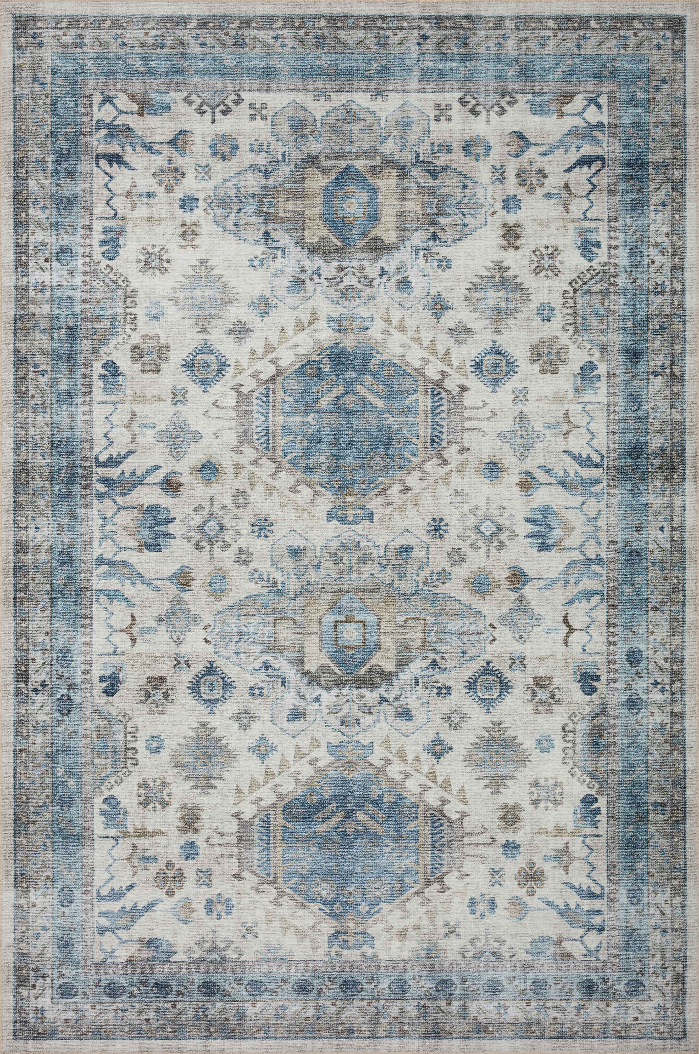 Loloi Heidi HEI-04 Ivory / Ocean Area Rug