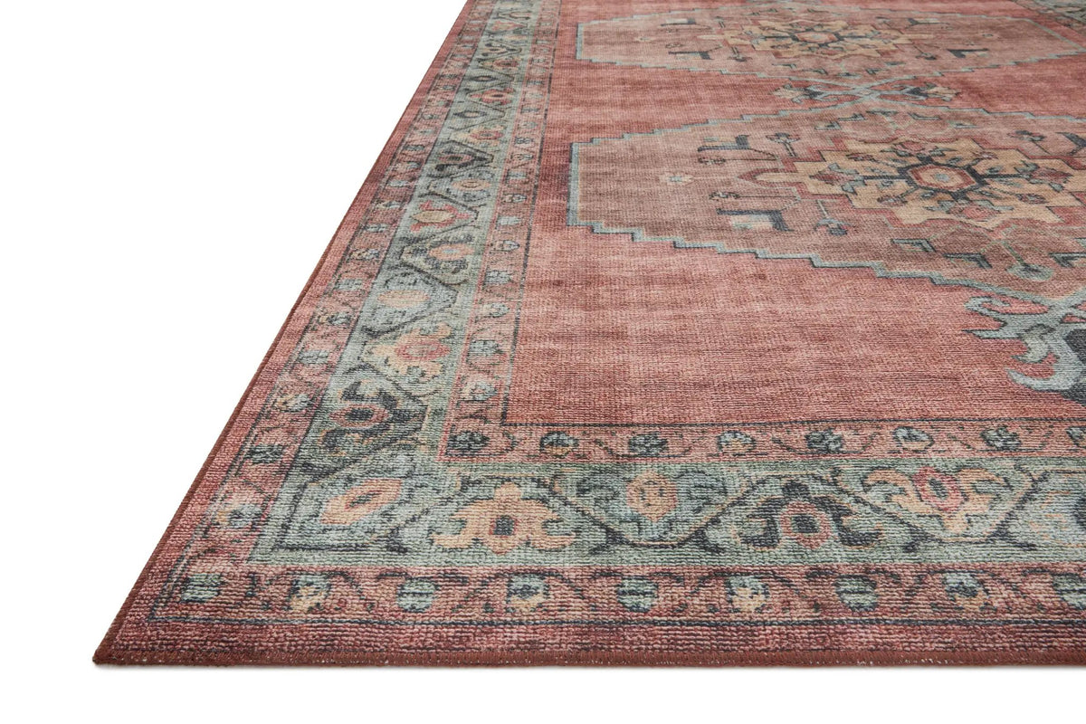 Heidi HEI-05 Spice / Aqua Area Rug by Loloi