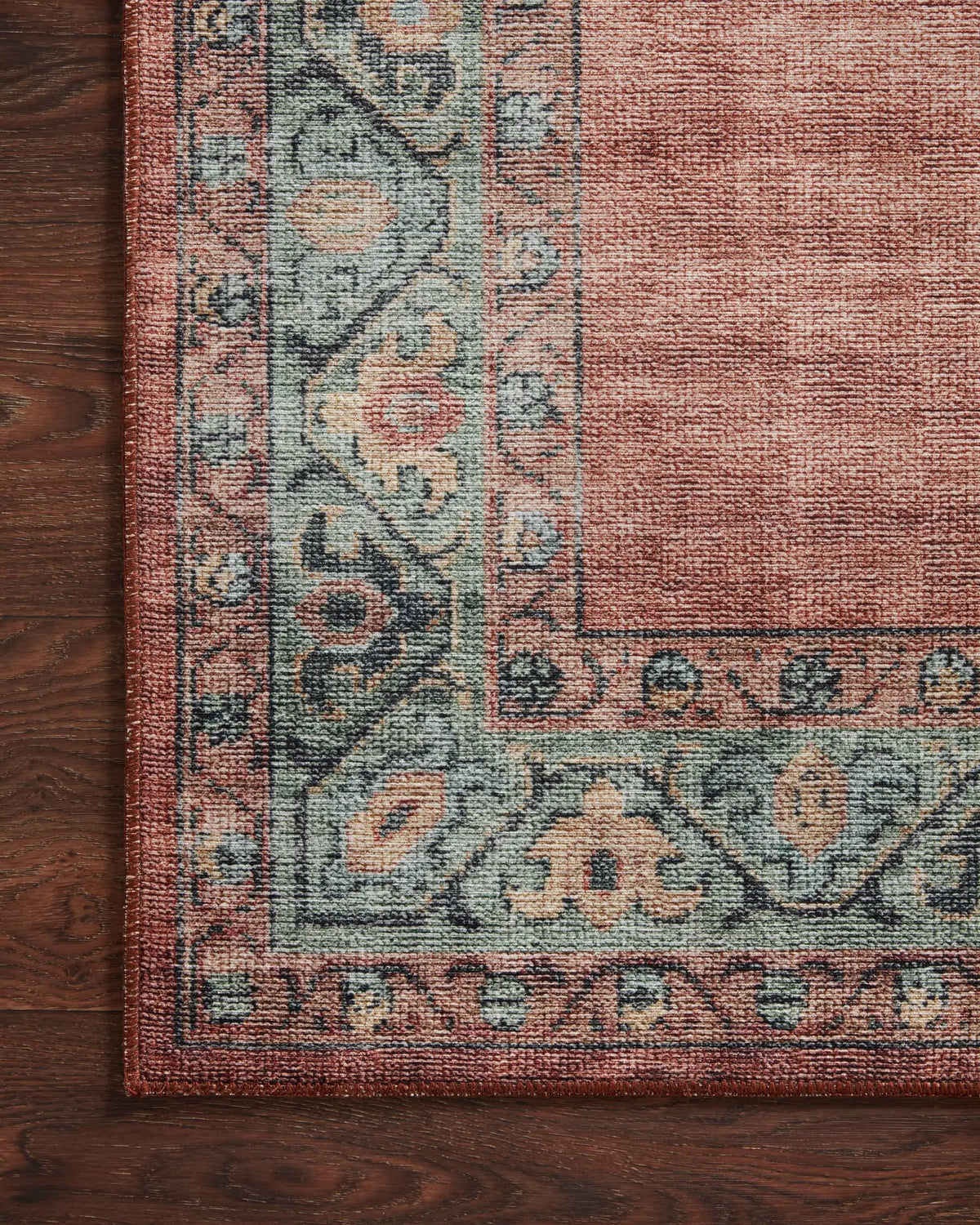 Heidi HEI-05 Spice / Aqua Area Rug by Loloi