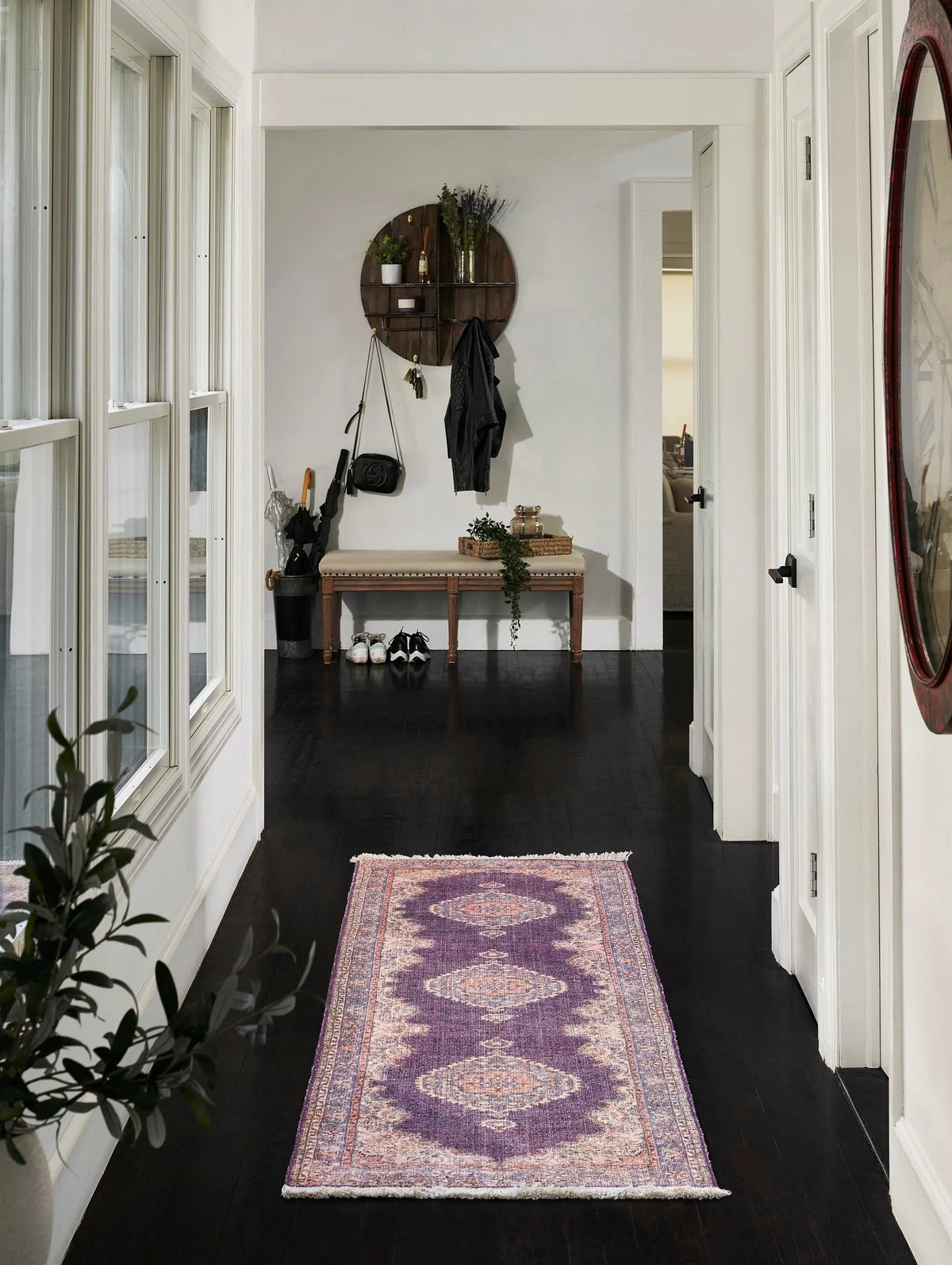 Helena HEL-5 Plum Area Rug by Momeni