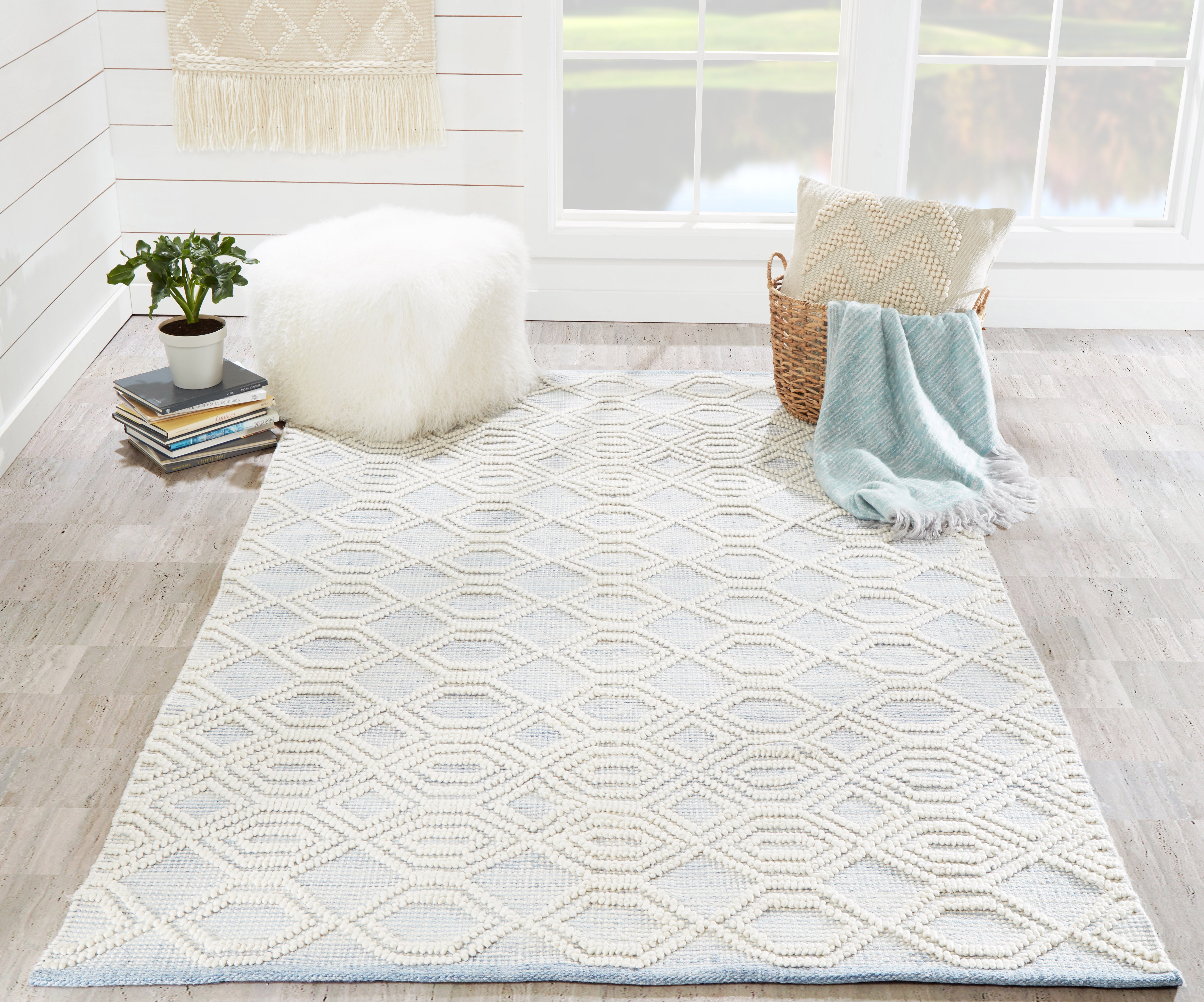 Momeni Hermosa HRM-1 Light Blue Hand Woven Area Rug