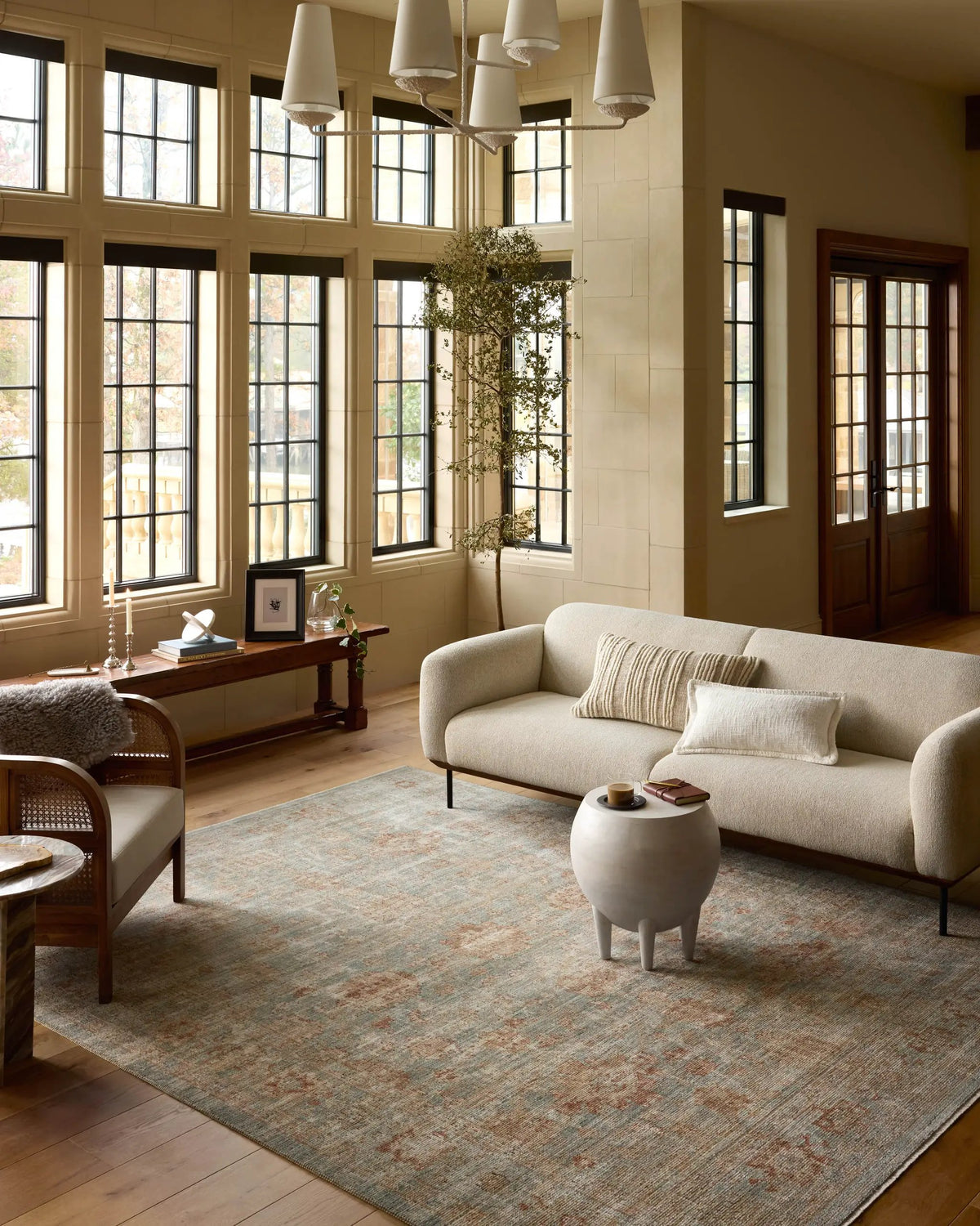Heritage HER-06 Aqua / Terracotta Area Rug by Loloi