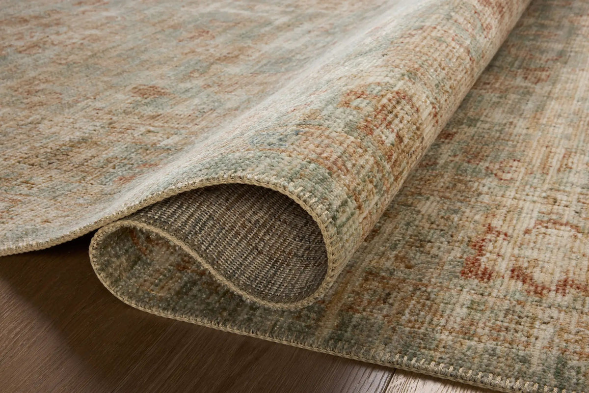 Heritage HER-06 Aqua / Terracotta Area Rug by Loloi