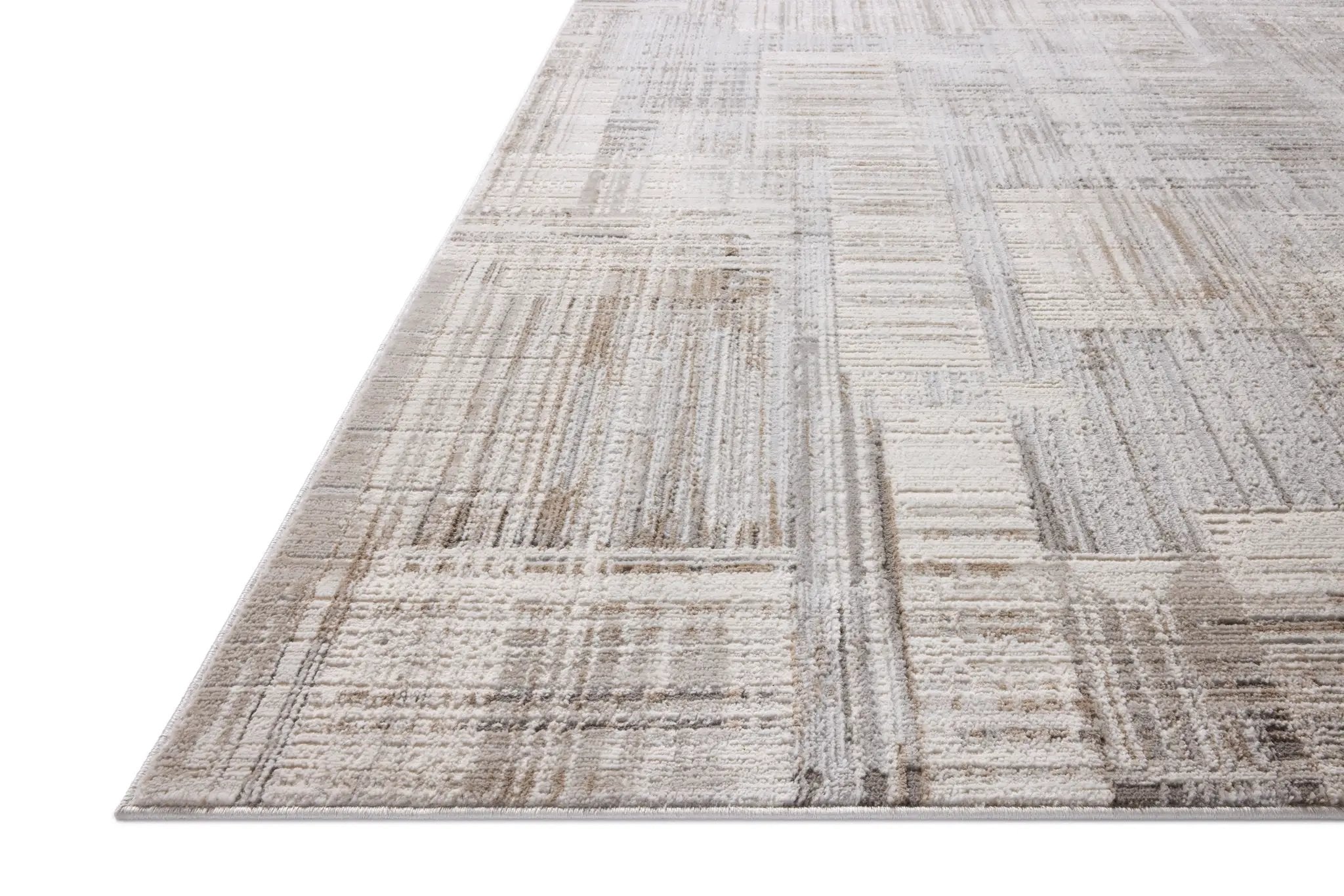Hollis HOL-02 Pebble / Ivory Area Rug by Loloi
