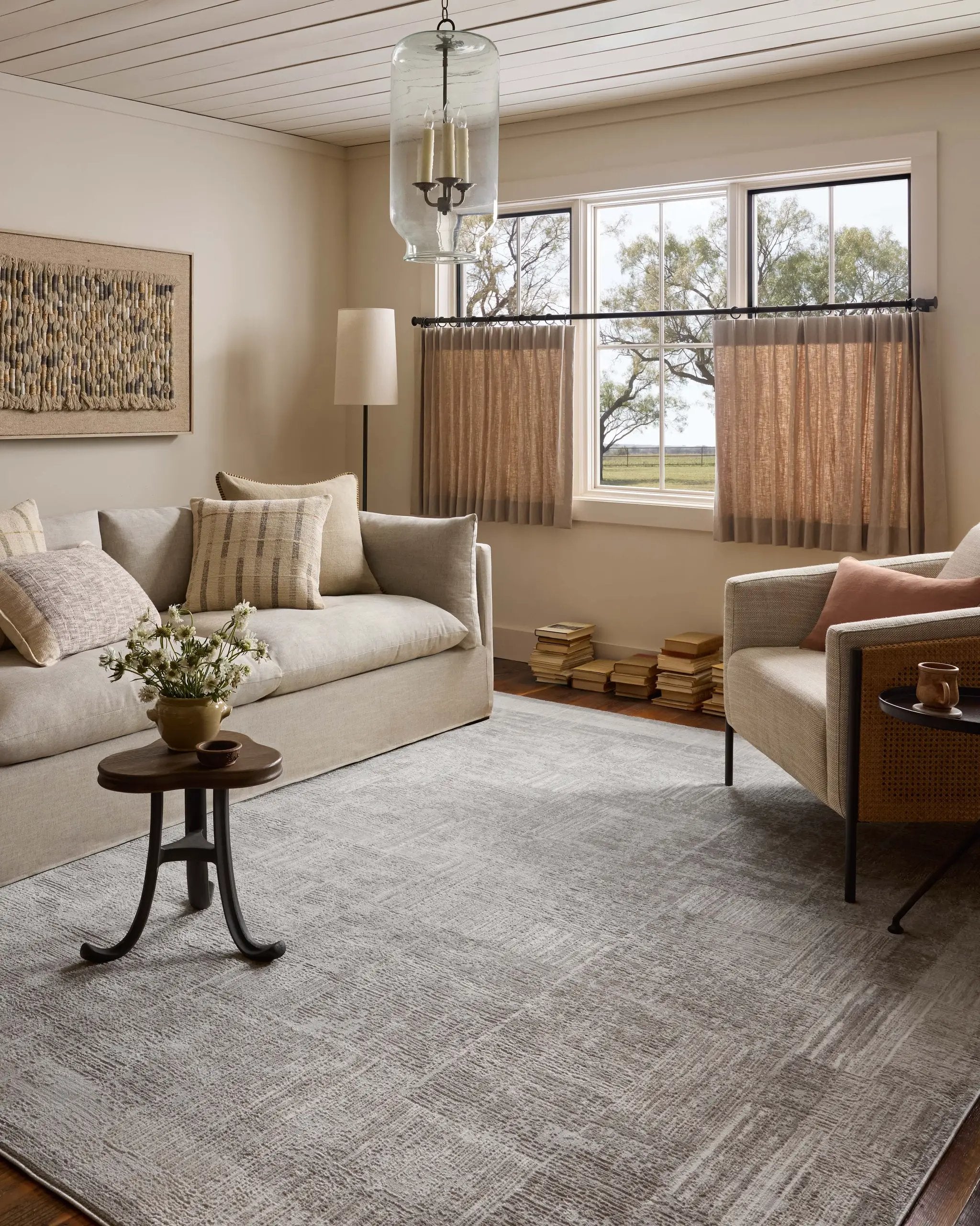 Hollis HOL-04 Smoke / Mist Area Rug by Loloi