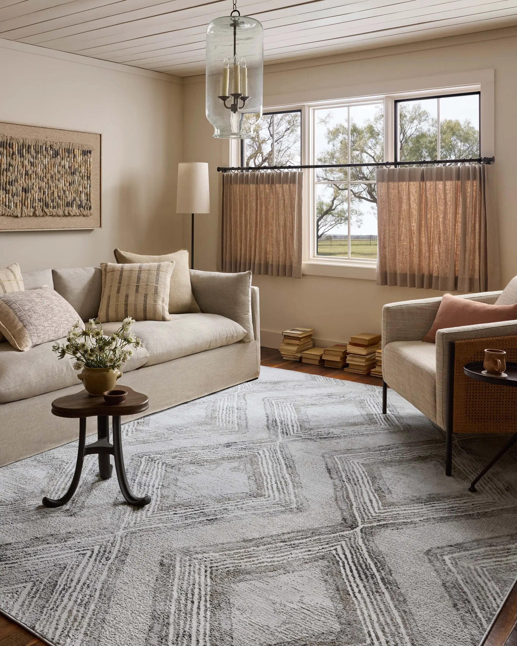 Hollis HOL-05 Mist / Natural Area Rug by Loloi