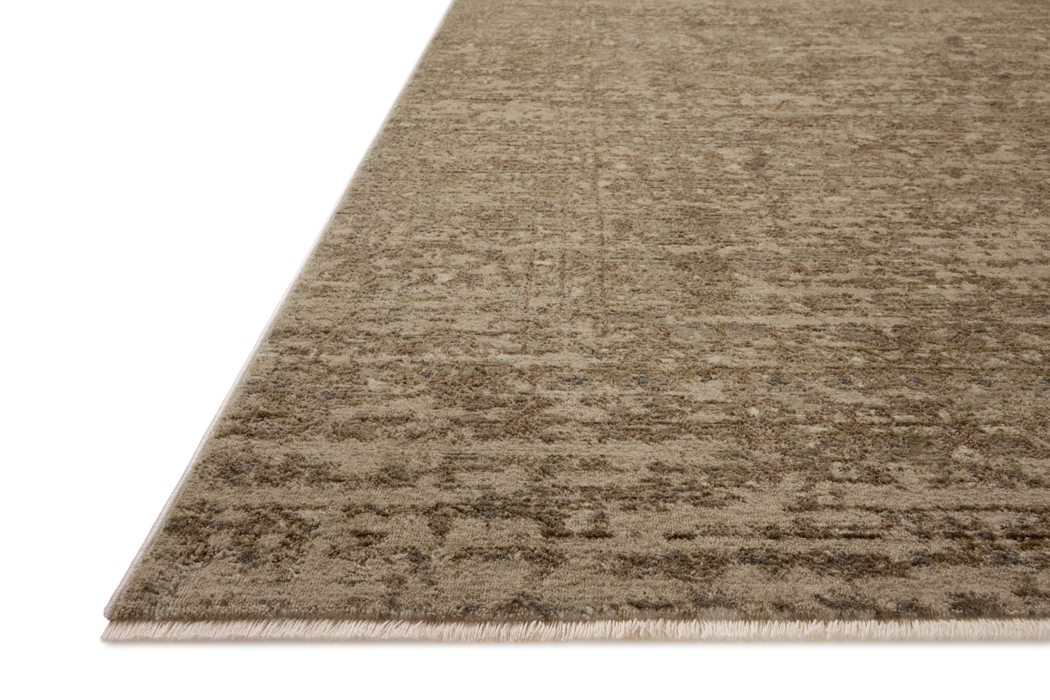 A power-loomed polyester area rug featuring traditional and distressed design and calming sage and sandy tones, the Haywood HYD-01 Sage / Sand Area Rug adds character to any room