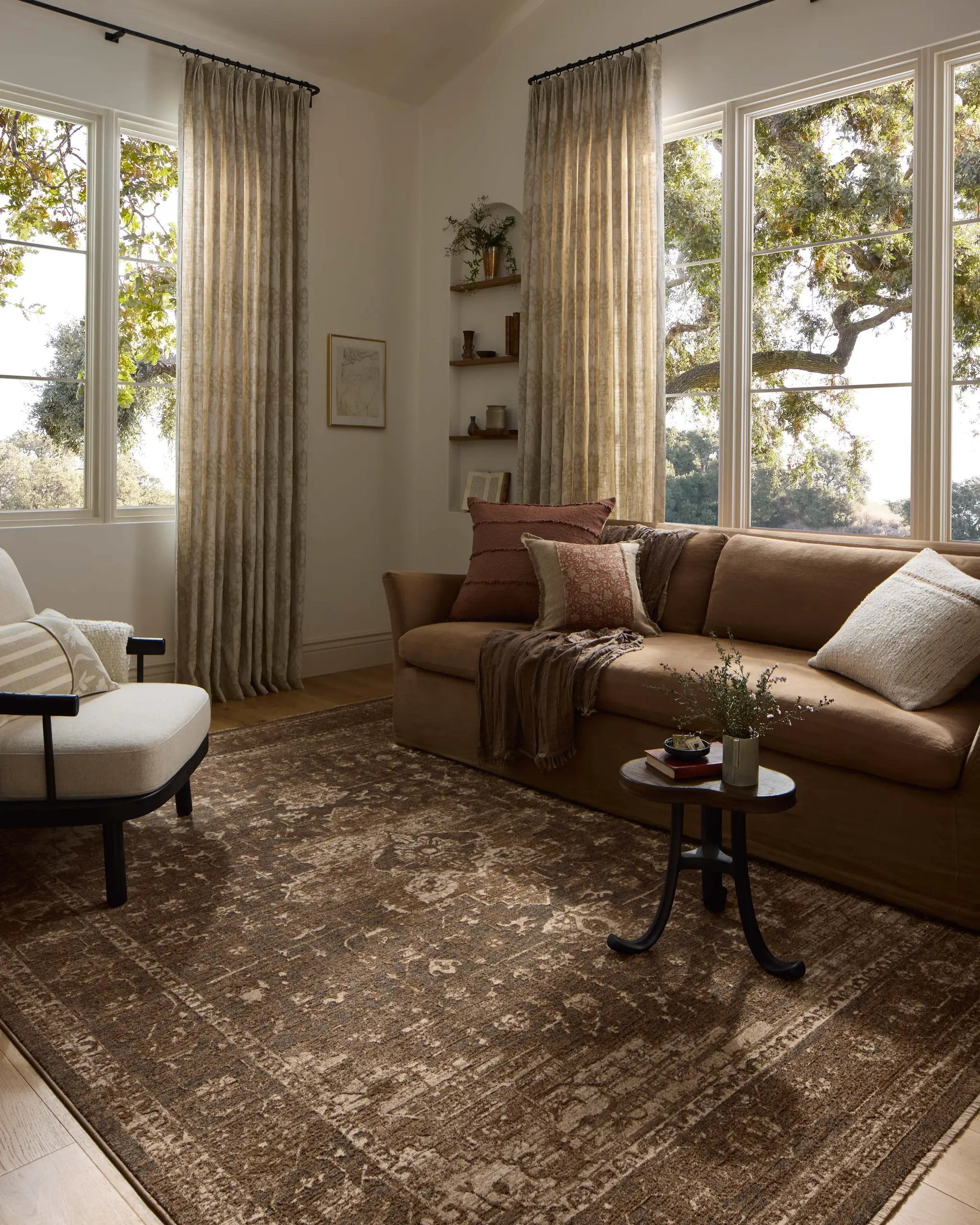 Haywood HYD-03 Charcoal / Mocha Area Rug by Loloi
