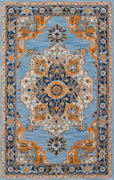 Momeni Ibiza IBI-1 Blue Hand Tufted Area Rug
