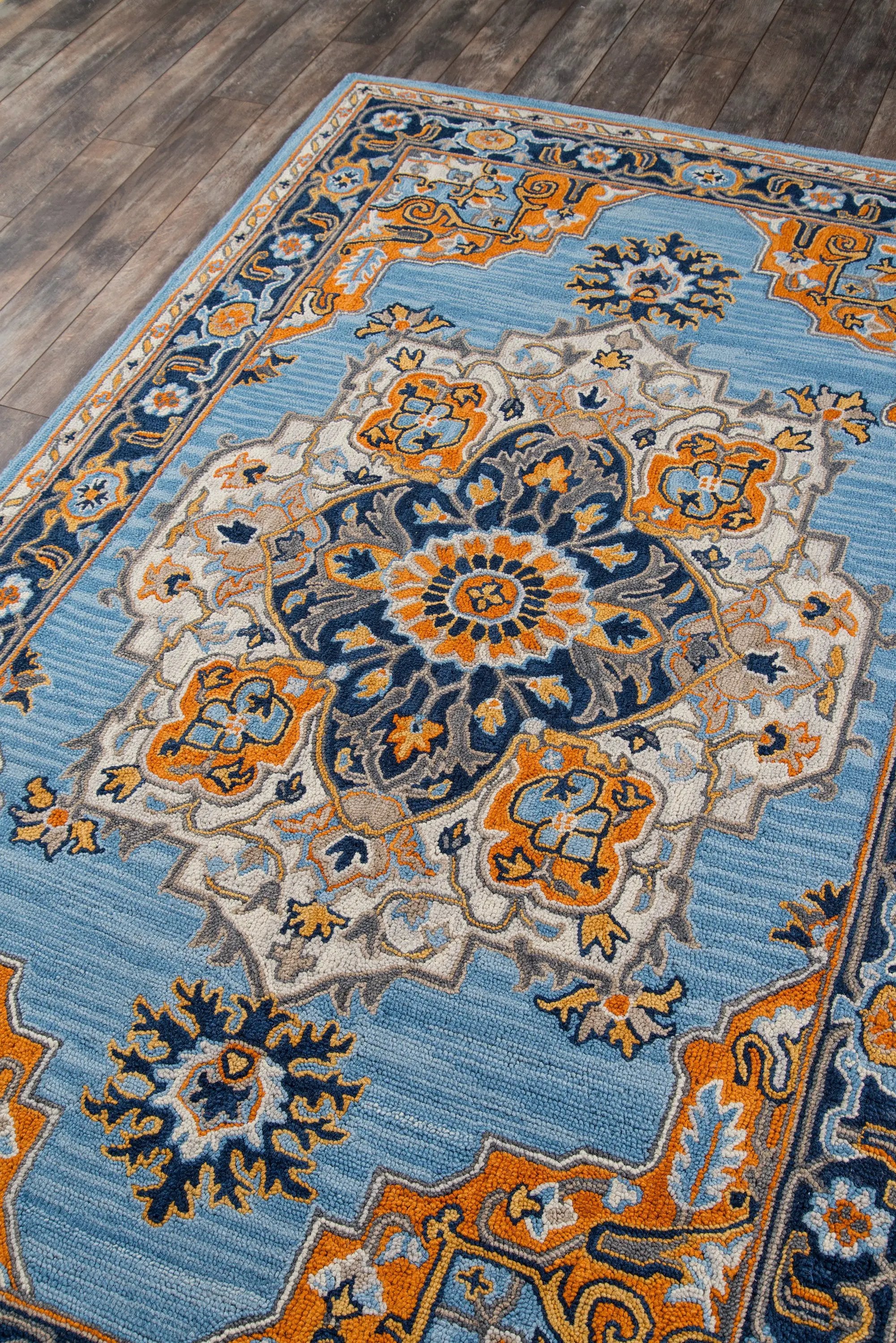 Ibiza IBI-1 Blue Area Rug by Momeni