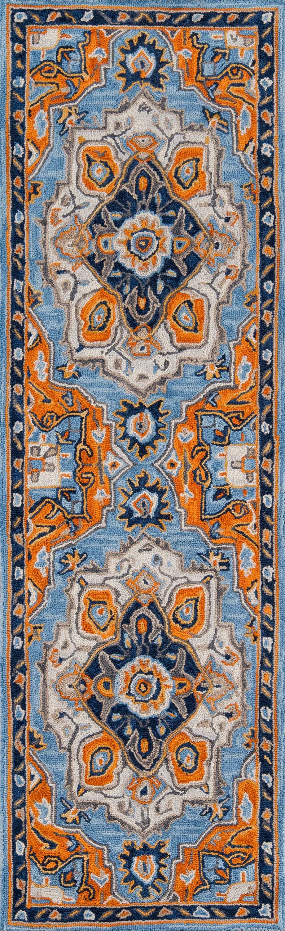 Ibiza IBI-1 Blue Area Rug by Momeni