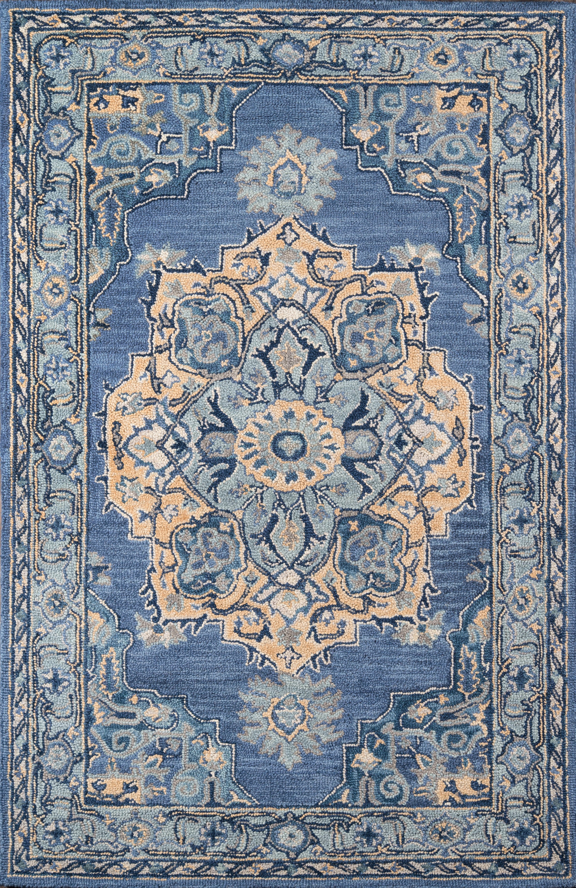 Momeni Ibiza IBI-1 Denim Hand Tufted Area Rug