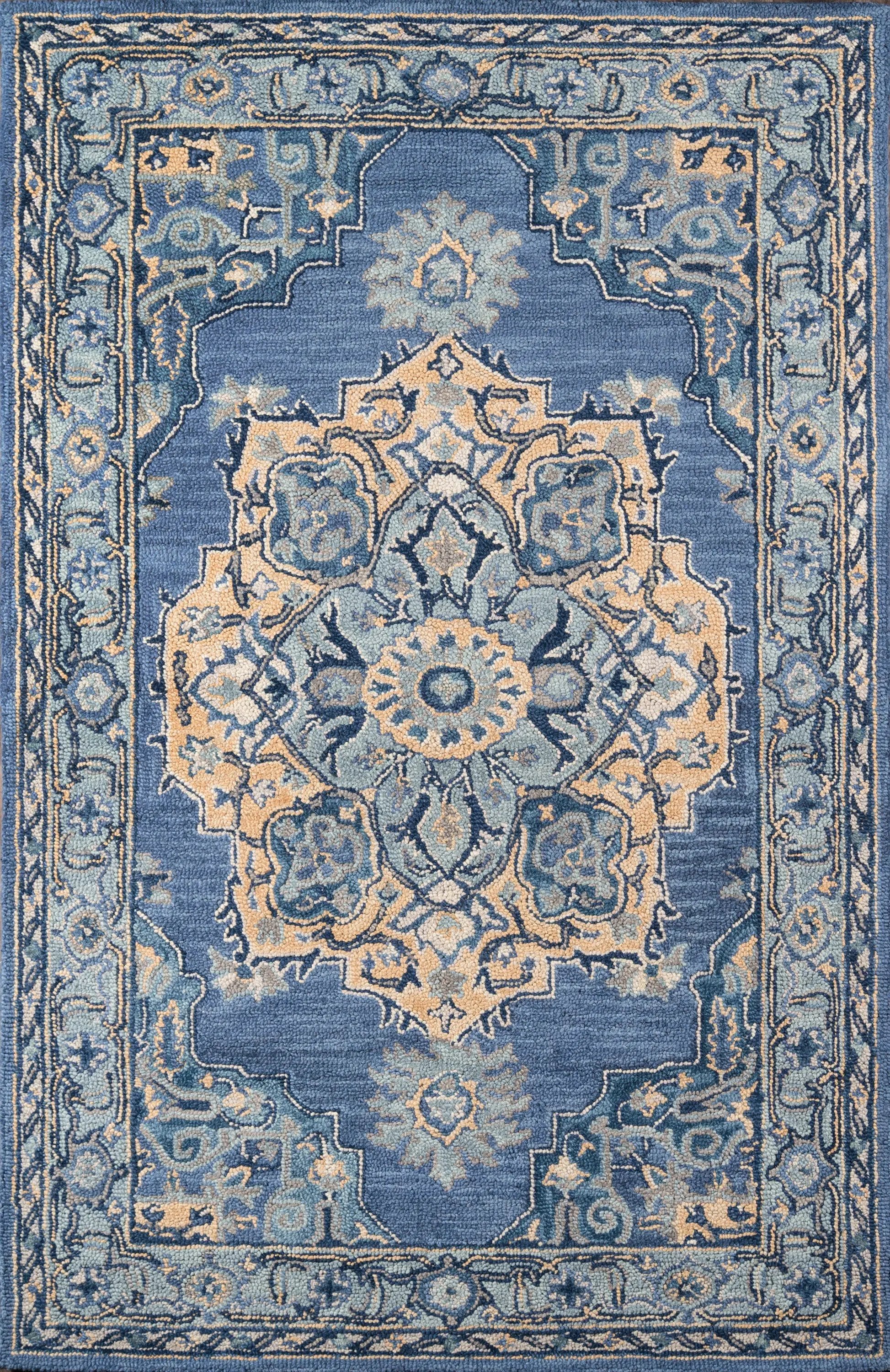Momeni Ibiza IBI-1 Denim Hand Tufted Area Rug