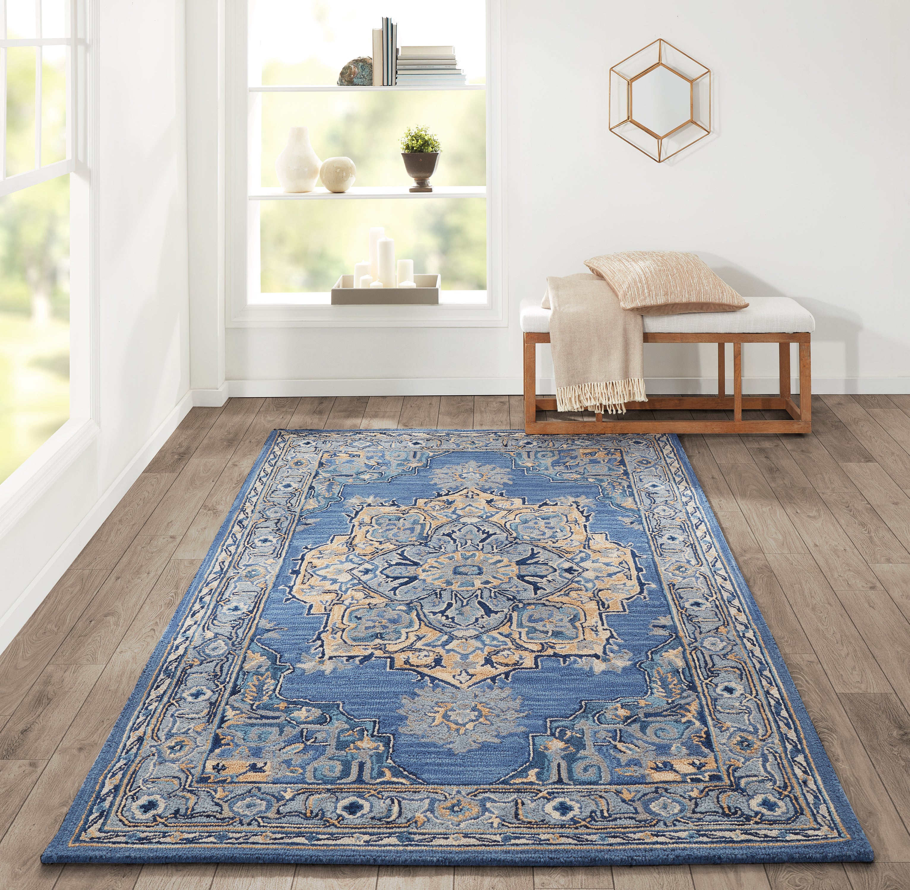 Momeni Ibiza IBI-1 Denim Hand Tufted Area Rug