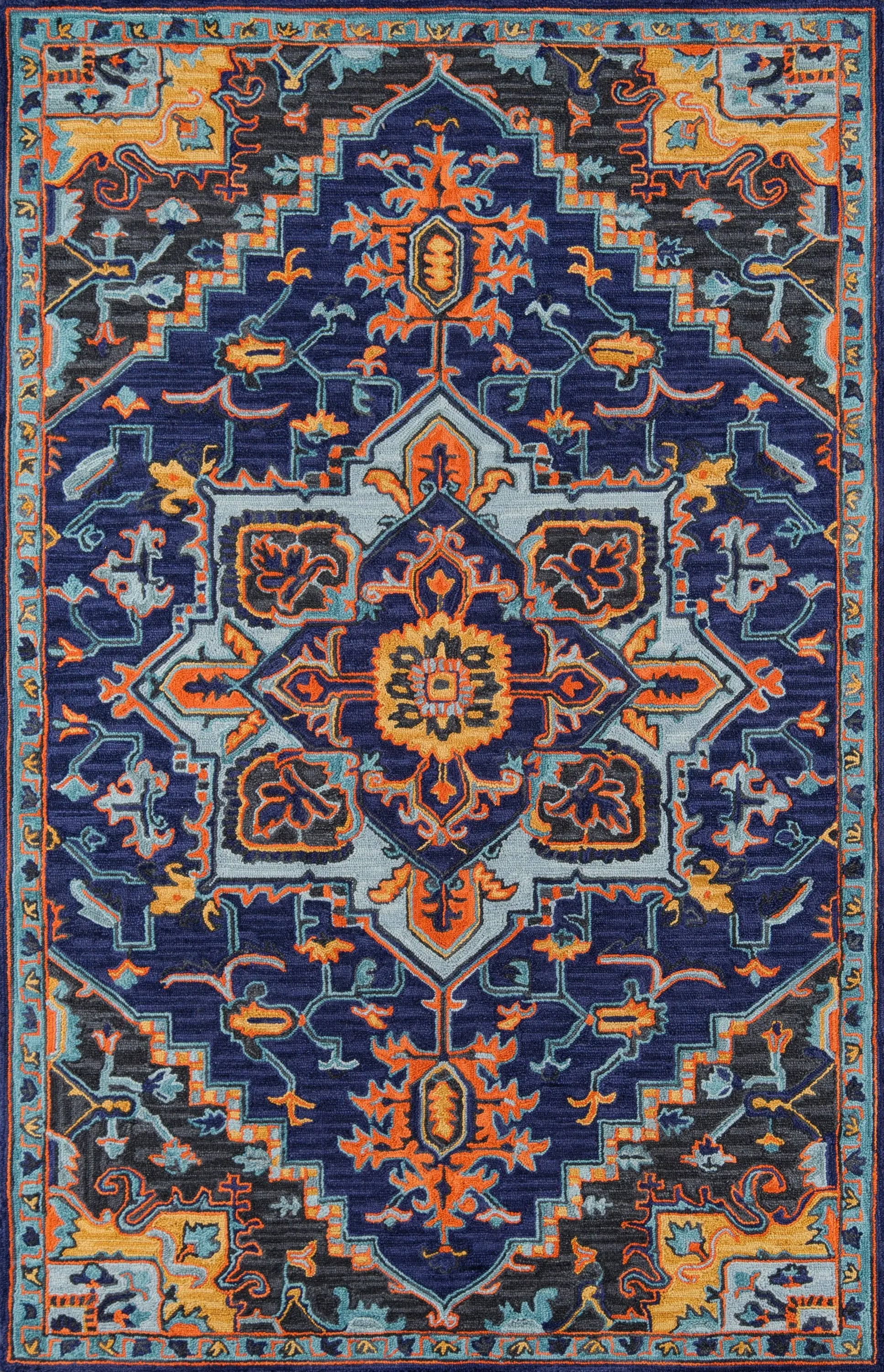 Ibiza IBI-2 Navy Area Rug by Momeni