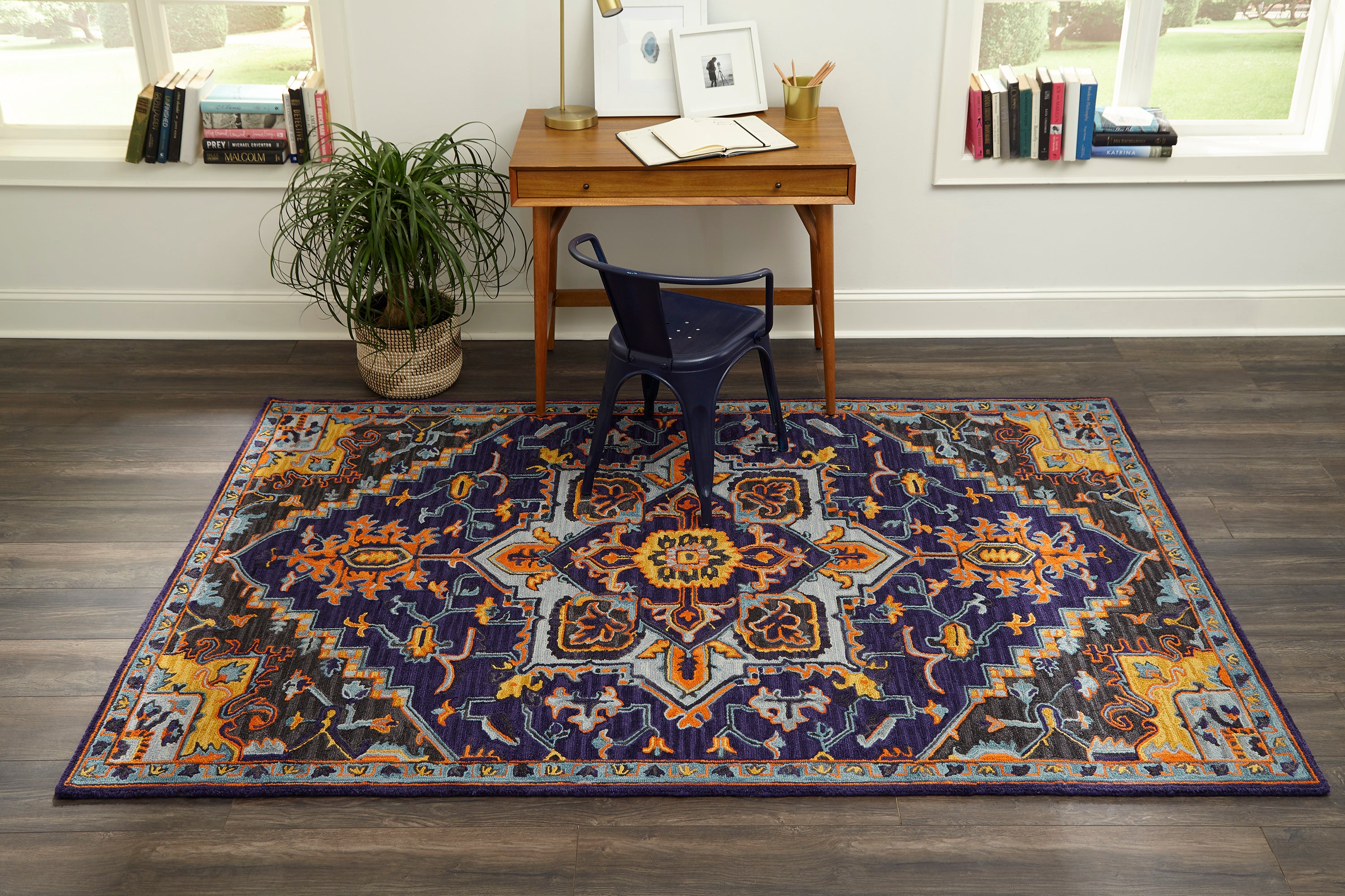 Momeni Ibiza IBI-2 Navy Hand Tufted Area Rug