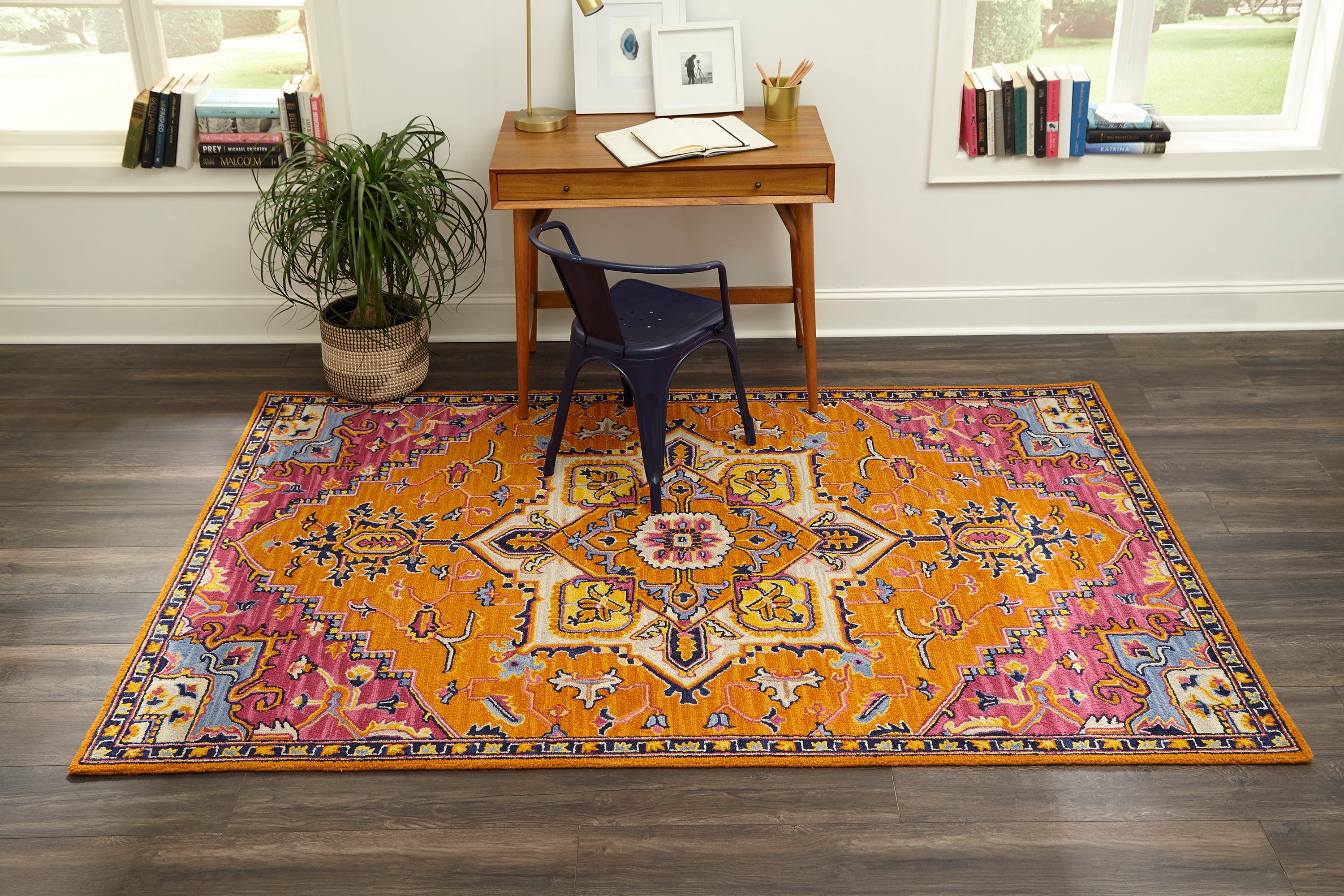 Momeni Ibiza IBI-2 Orange Hand Tufted Area Rug