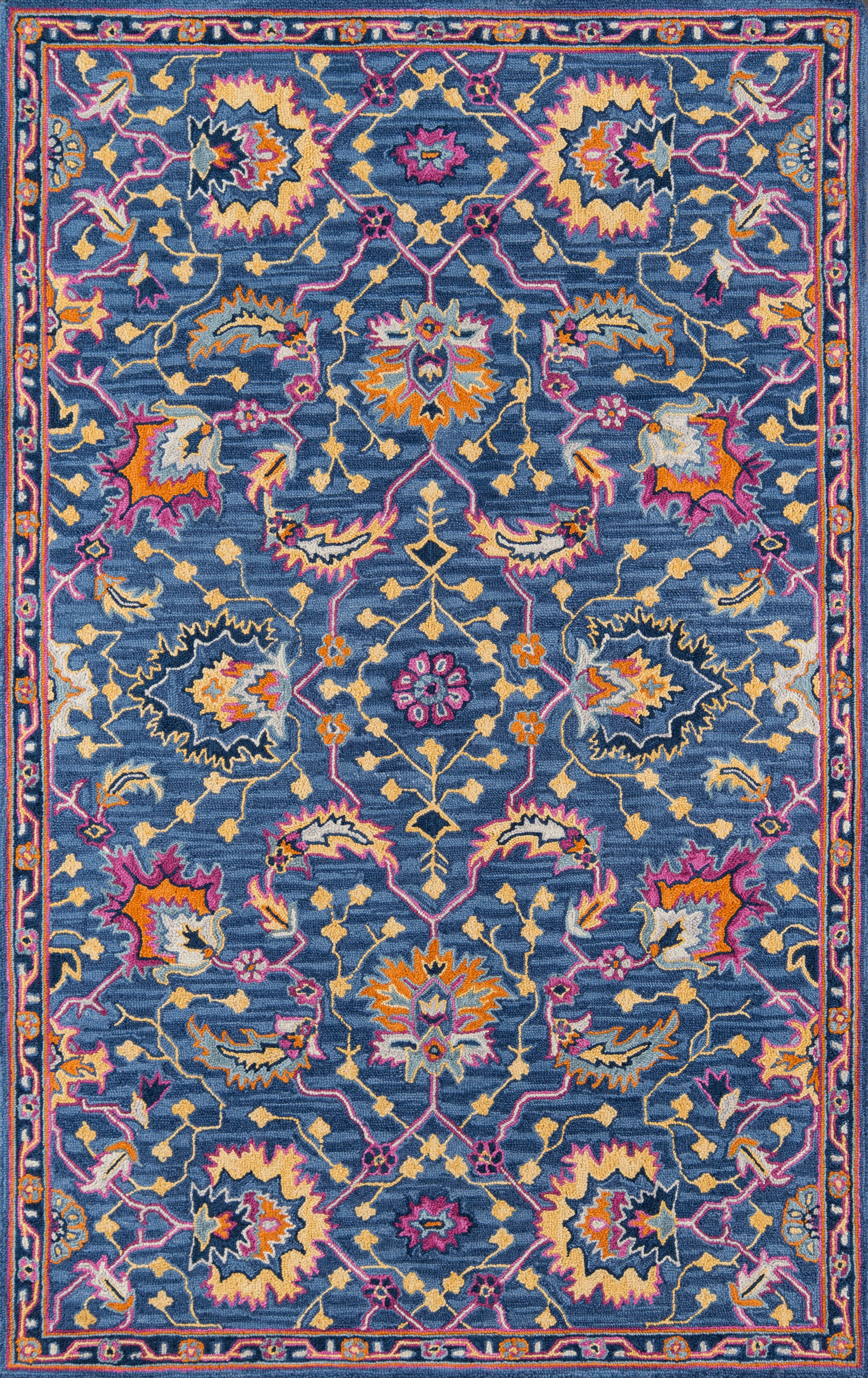 Momeni Ibiza IBI-3 Blue Hand Tufted Area Rug