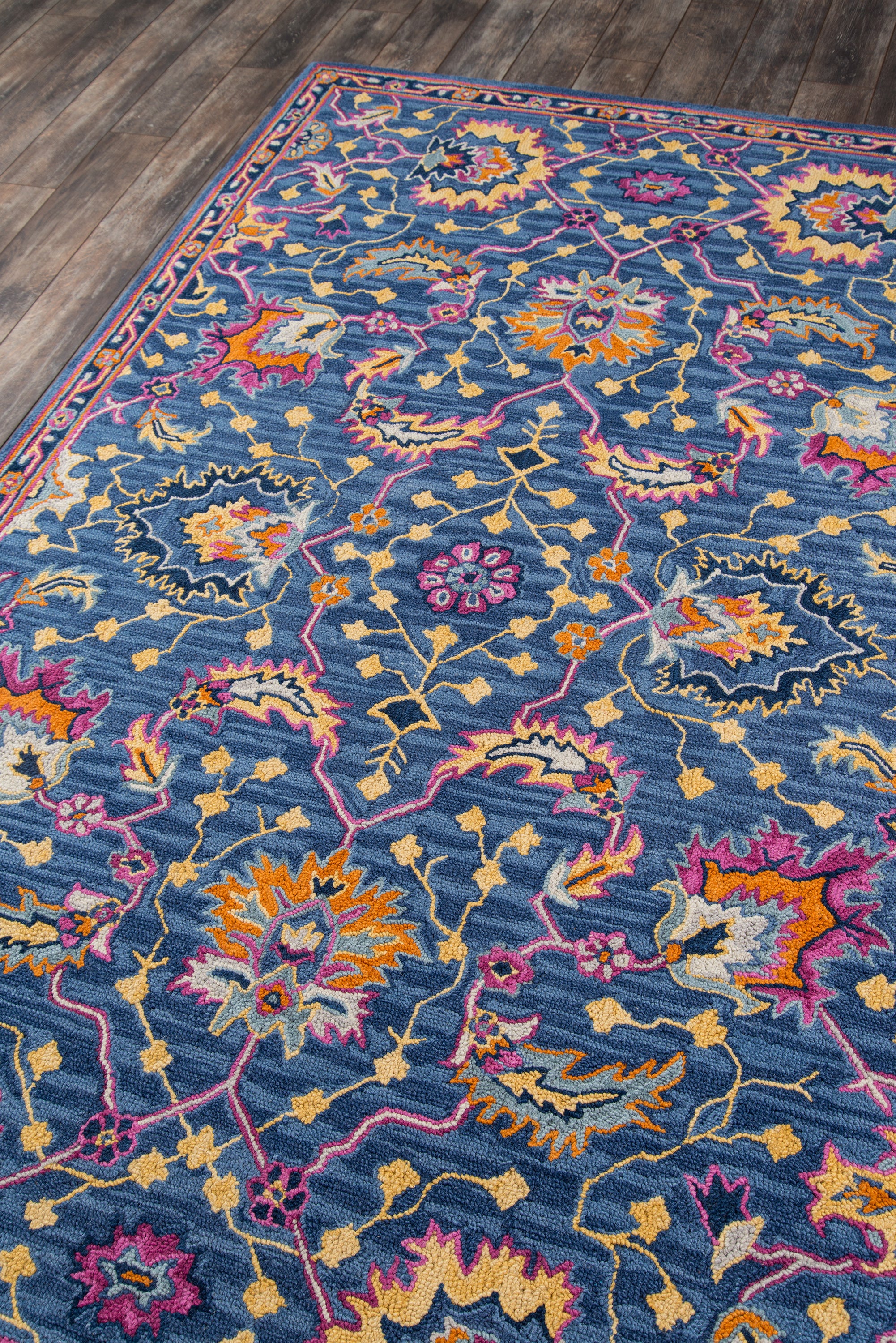 Momeni Ibiza IBI-3 Blue Hand Tufted Area Rug