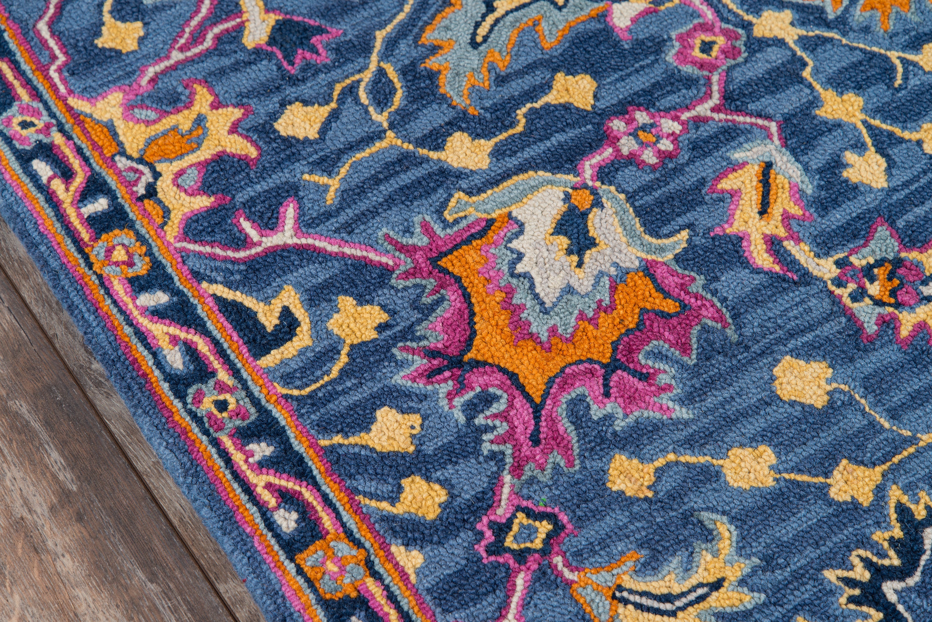 Momeni Ibiza IBI-3 Blue Hand Tufted Area Rug