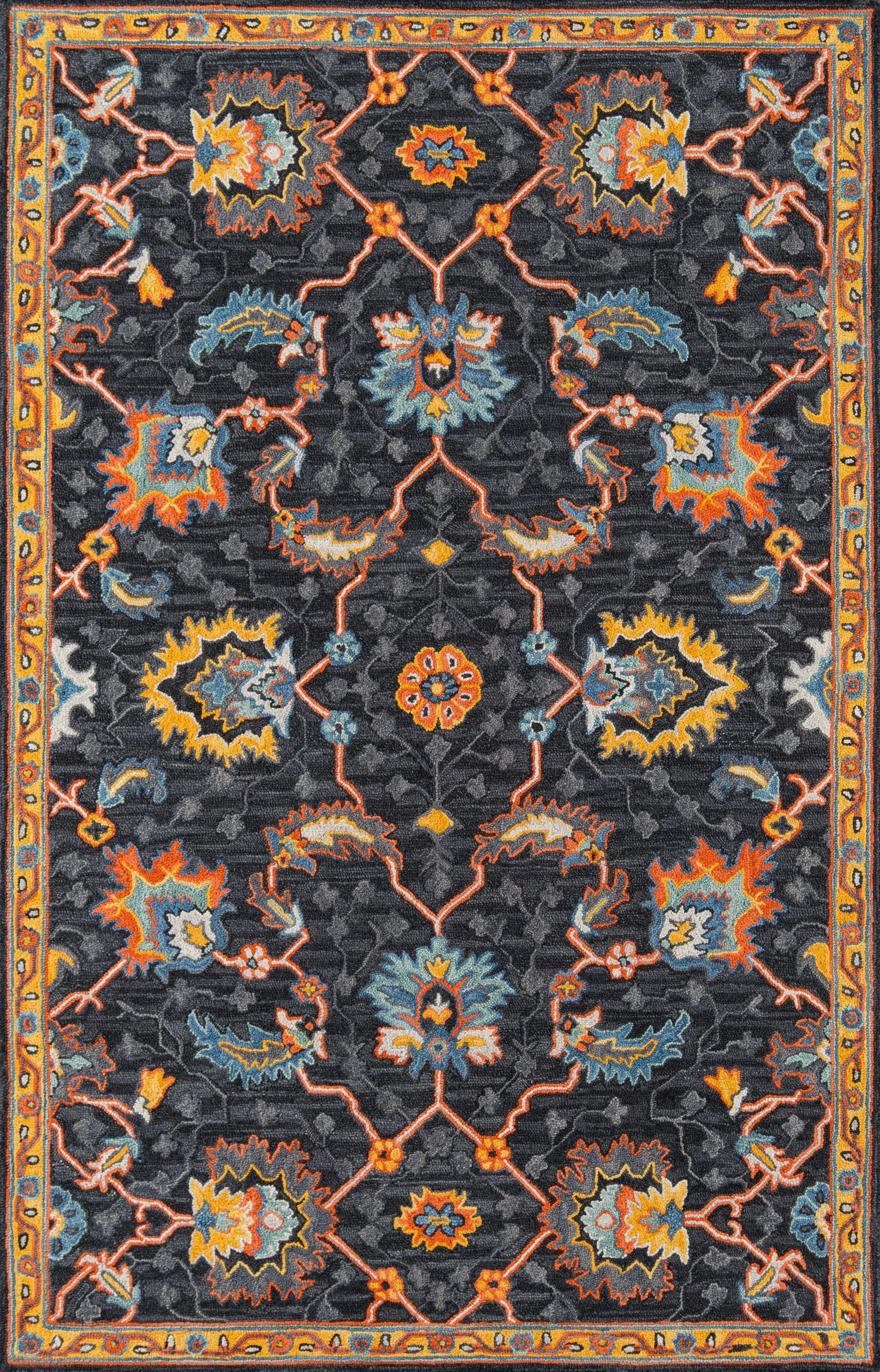 Ibiza IBI-3 Charcoal Area Rug by Momeni
