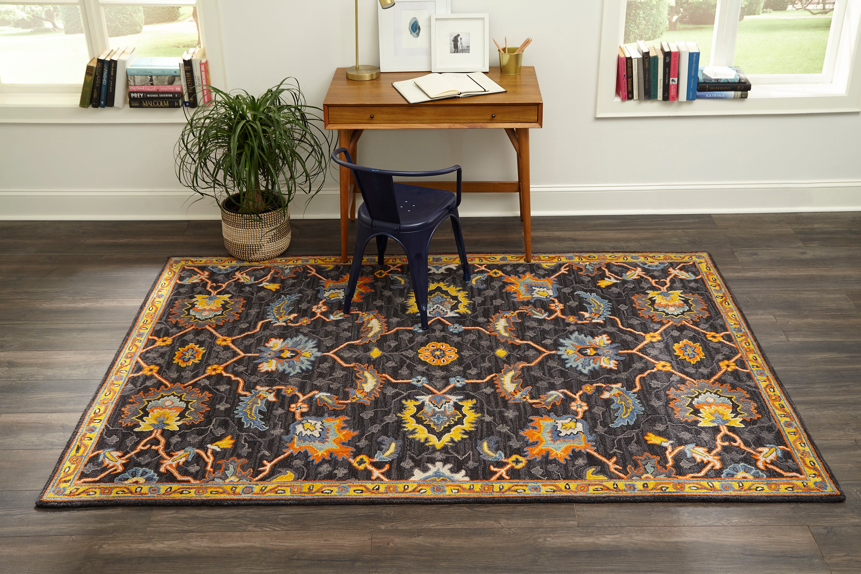 Momeni Ibiza IBI-3 Charcoal Hand Tufted Area Rug