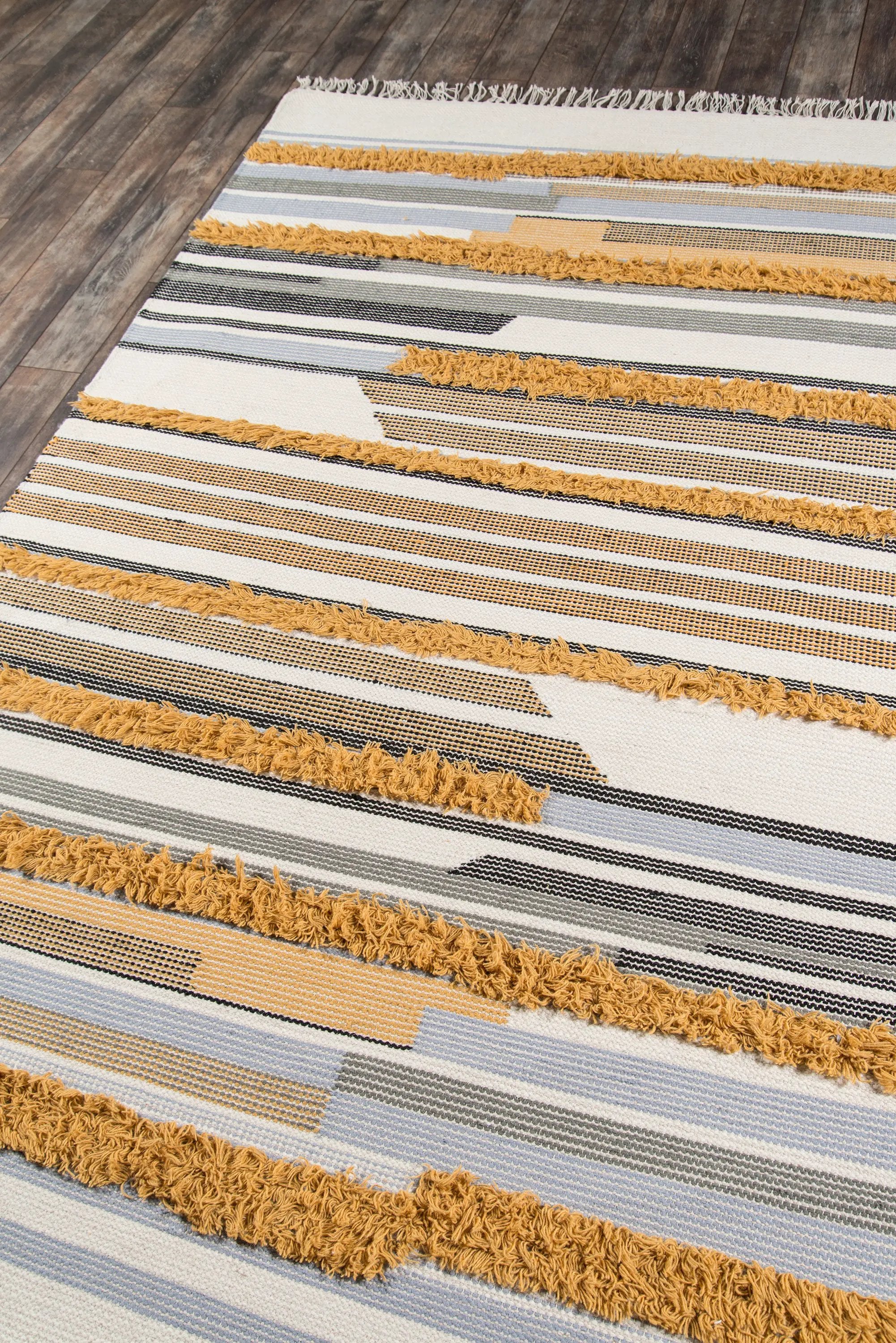 Indio IND-6 (Feliz) Mustard Area Rug by Novogratz by Momeni
