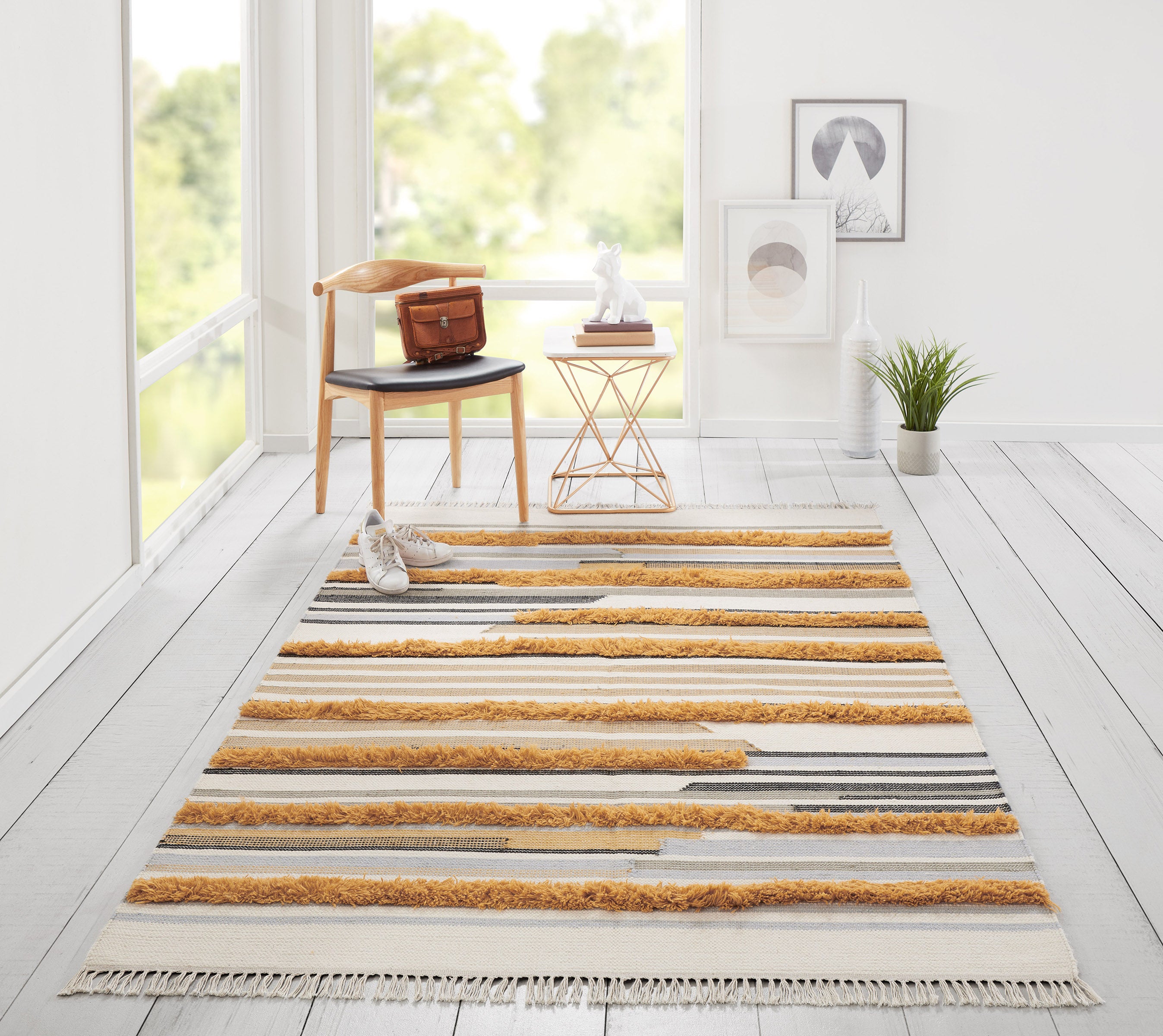 Novogratz Indio IND-6 Mustard Hand Woven Area Rug by Momeni
