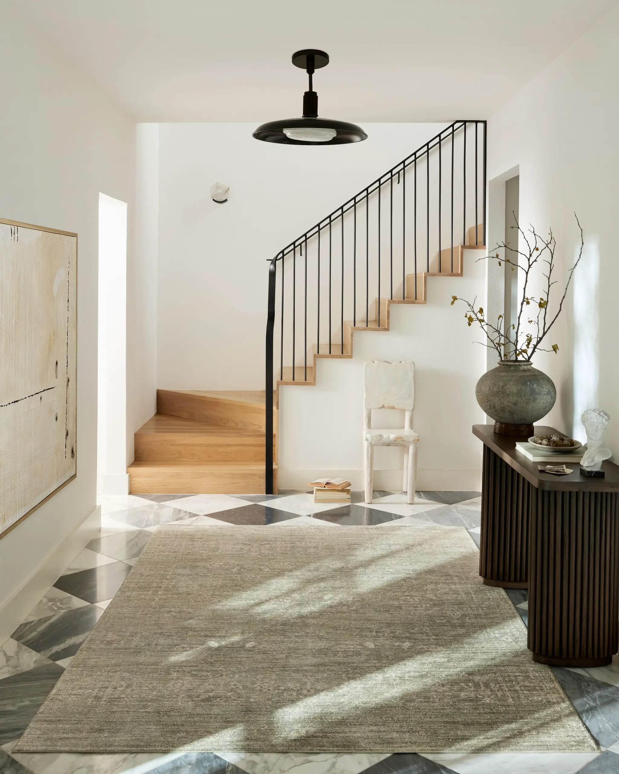 Indra INA-06 Sage / Natural Area Rug by Loloi