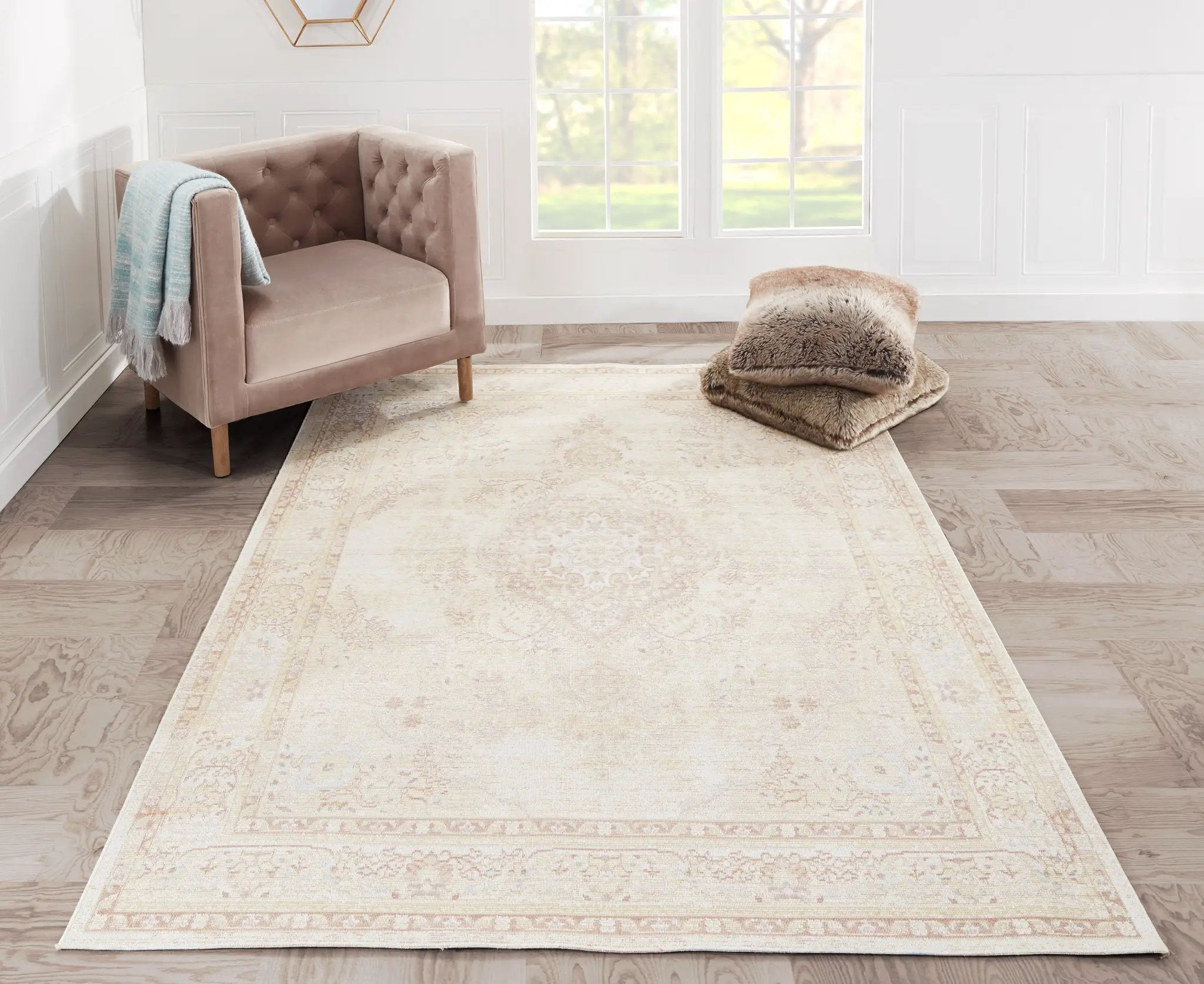 Isabella ISA-1 Ivory Area Rug by Momeni