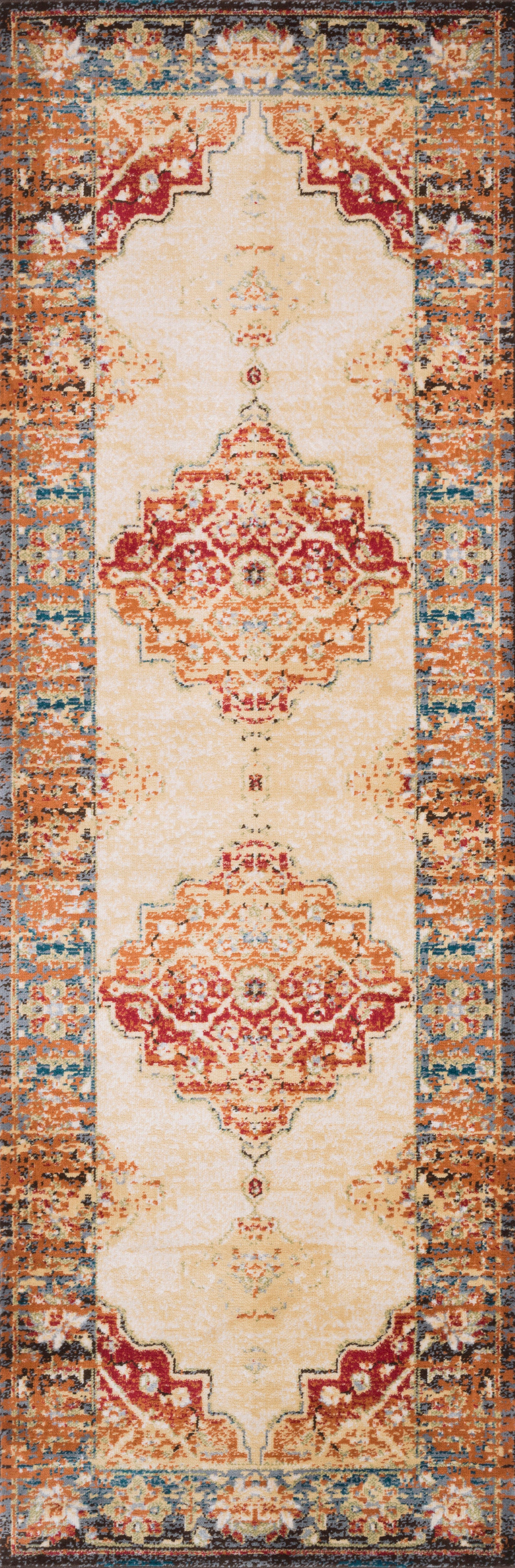 Loloi Isadora ISA-04 Ant. Ivory / Sunset Area Rug