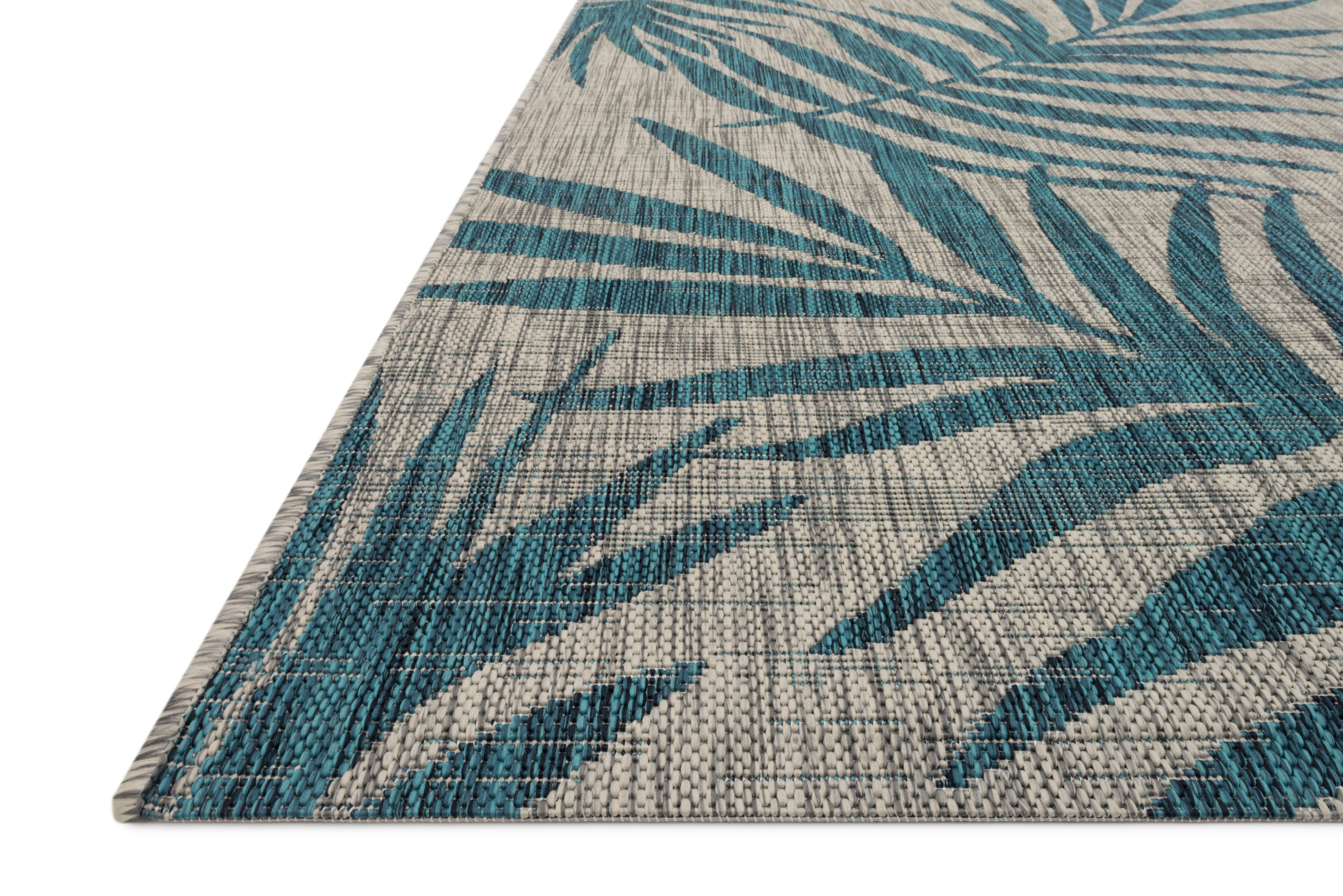 Loloi Isle IE-10 Grey / Aqua Area Rug