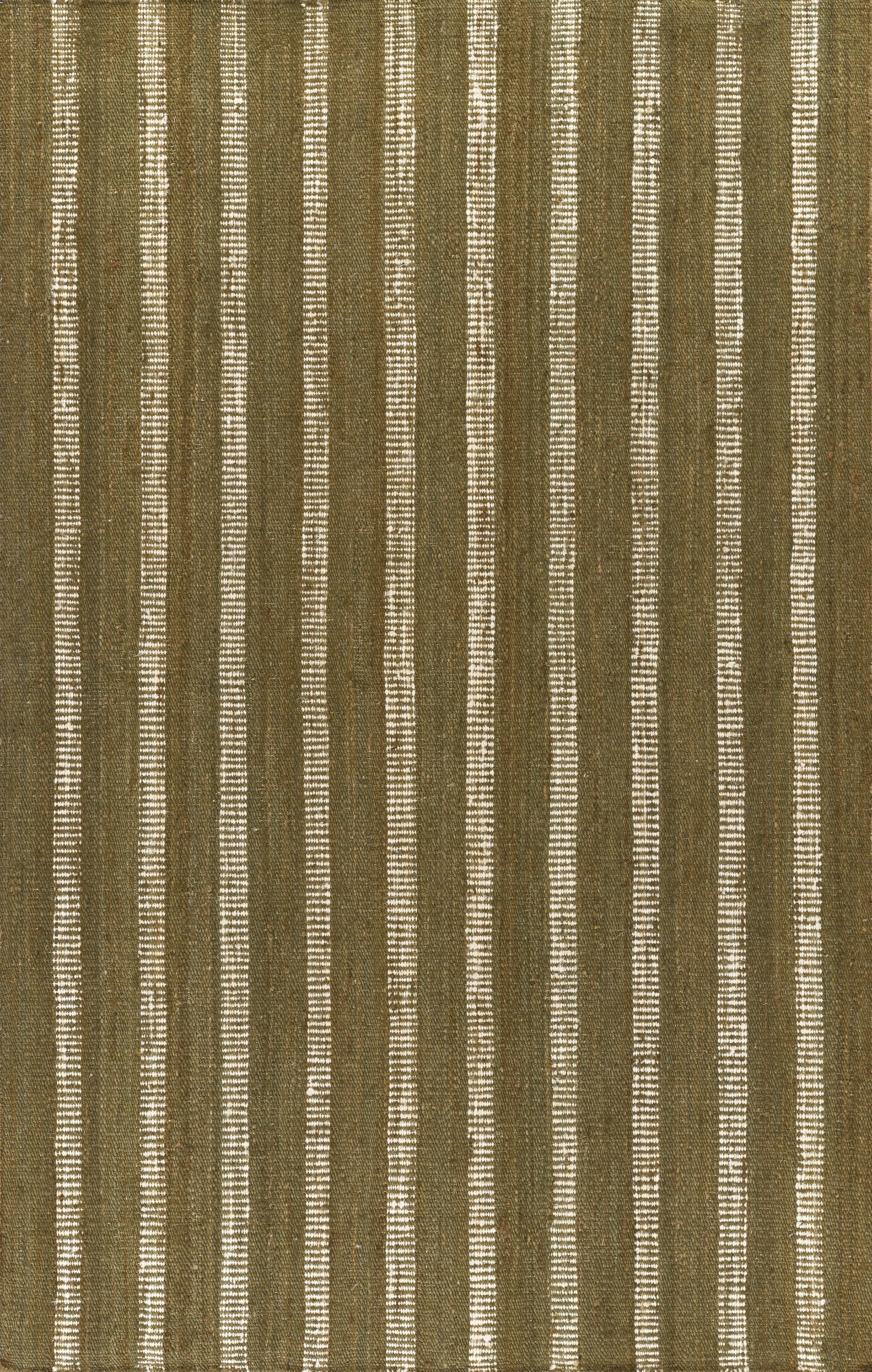 Jango JAN-1 Green Area Rug, natural jute and cotton blend with crisp stripe motif