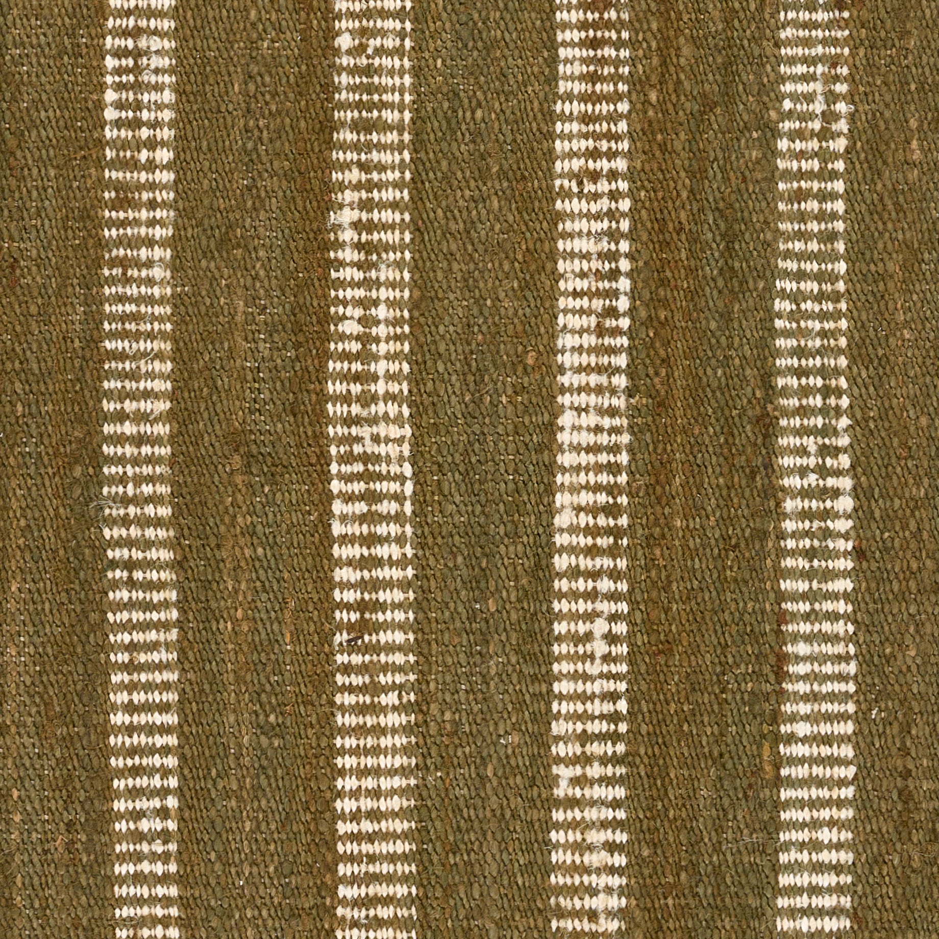 Jango JAN-1 Green Area Rug, natural jute and cotton blend with crisp stripe motif