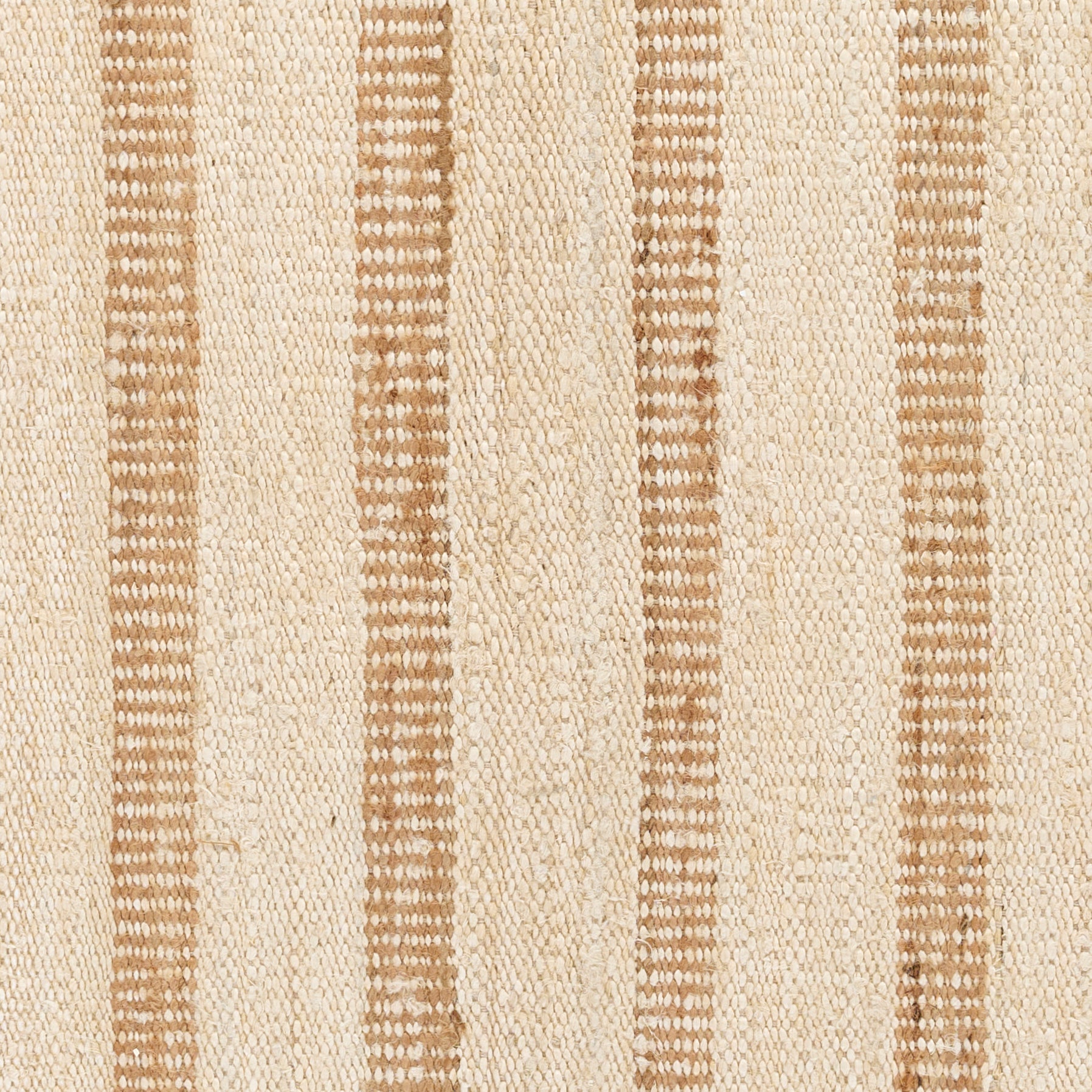 Jango JAN-1 Ivory Area Rug, hand woven jute-cotton with camel-toned stripe accent